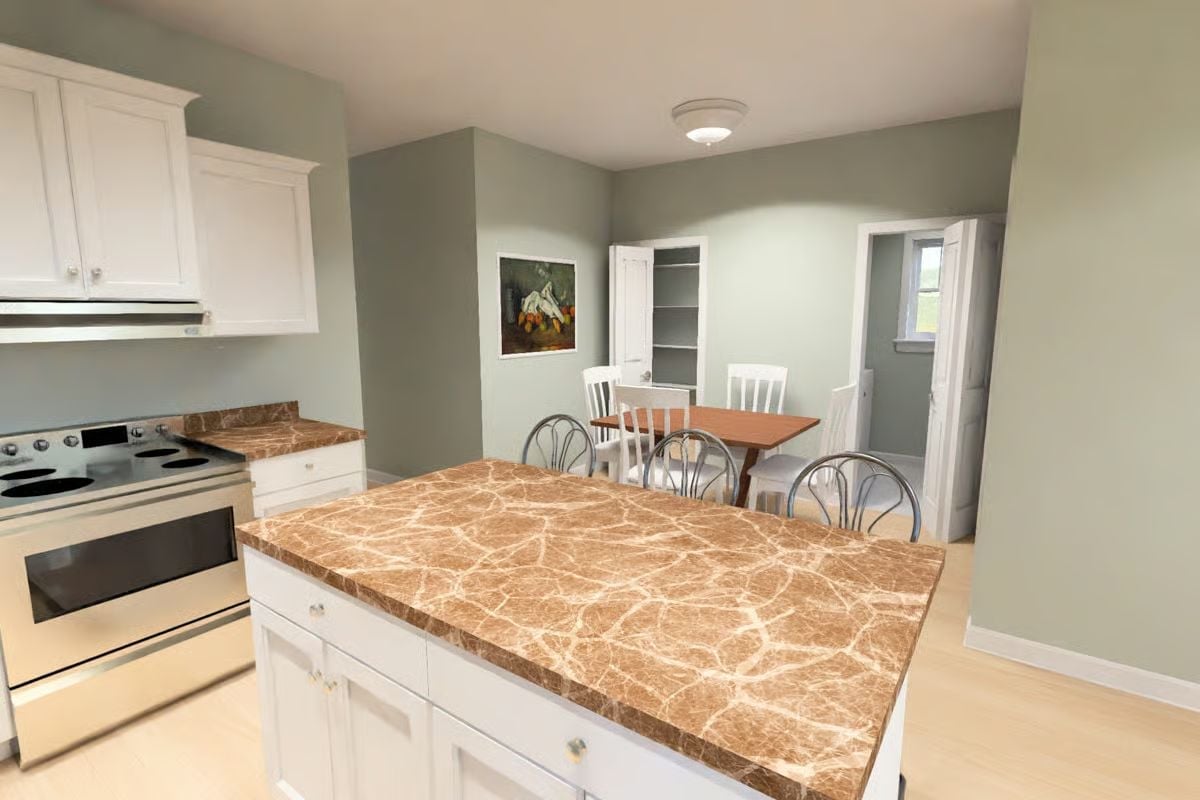 Marble Island, Open Sightlines, and a Dining Nook That Invites You to Linger