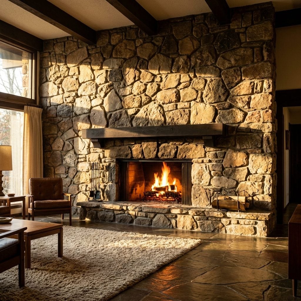 Stone Fireplace Walls