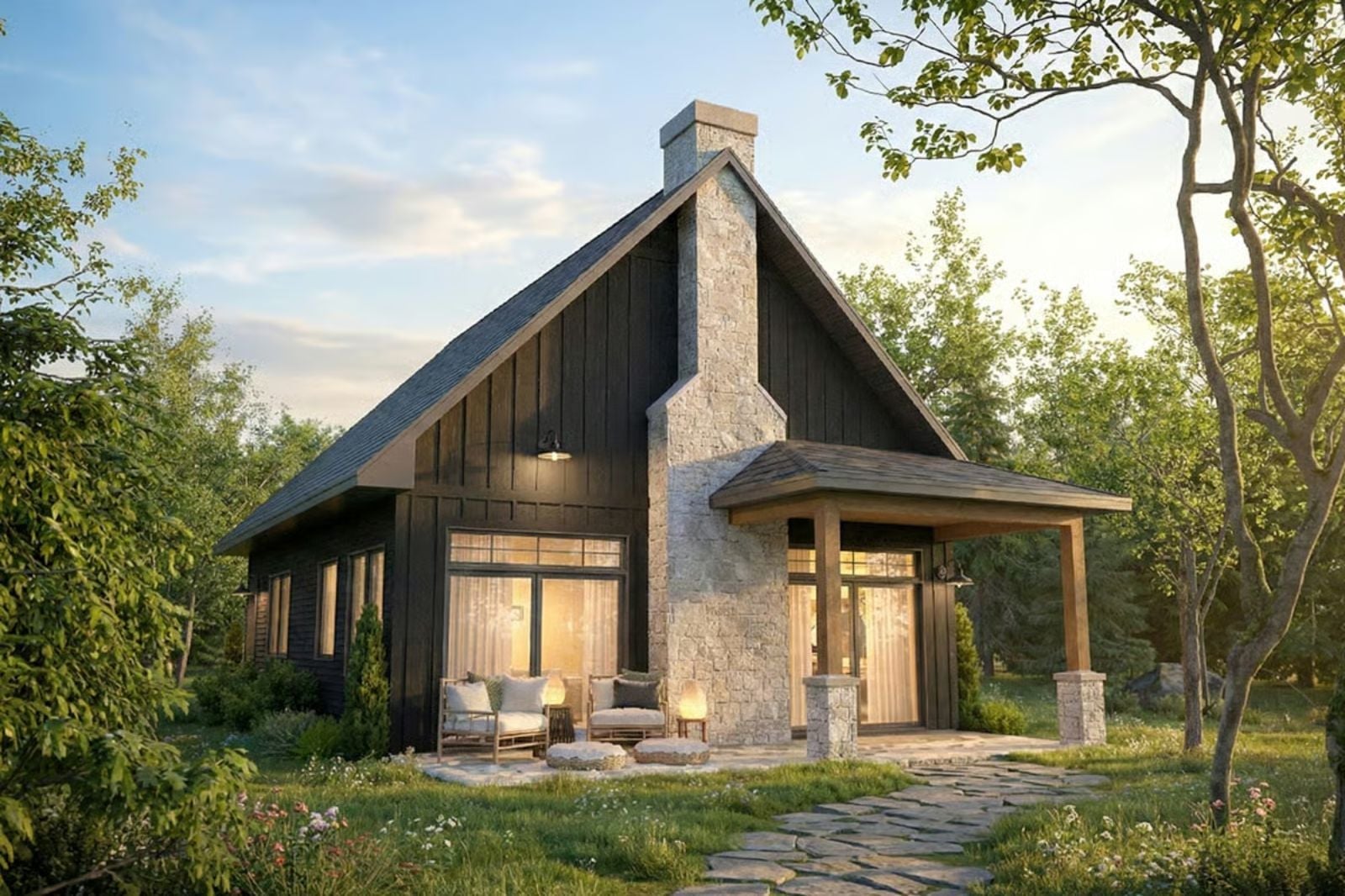 Stonepine Retreat 2-Bedroom Rustic Cottage with Vaulted Great Room Designed for Couples Who Want a Home That Feels Like Vacation (Floor Plan)