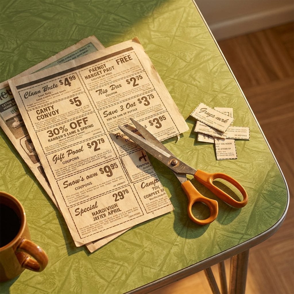 The Sunday Coupon Ritual at the Kitchen Table
