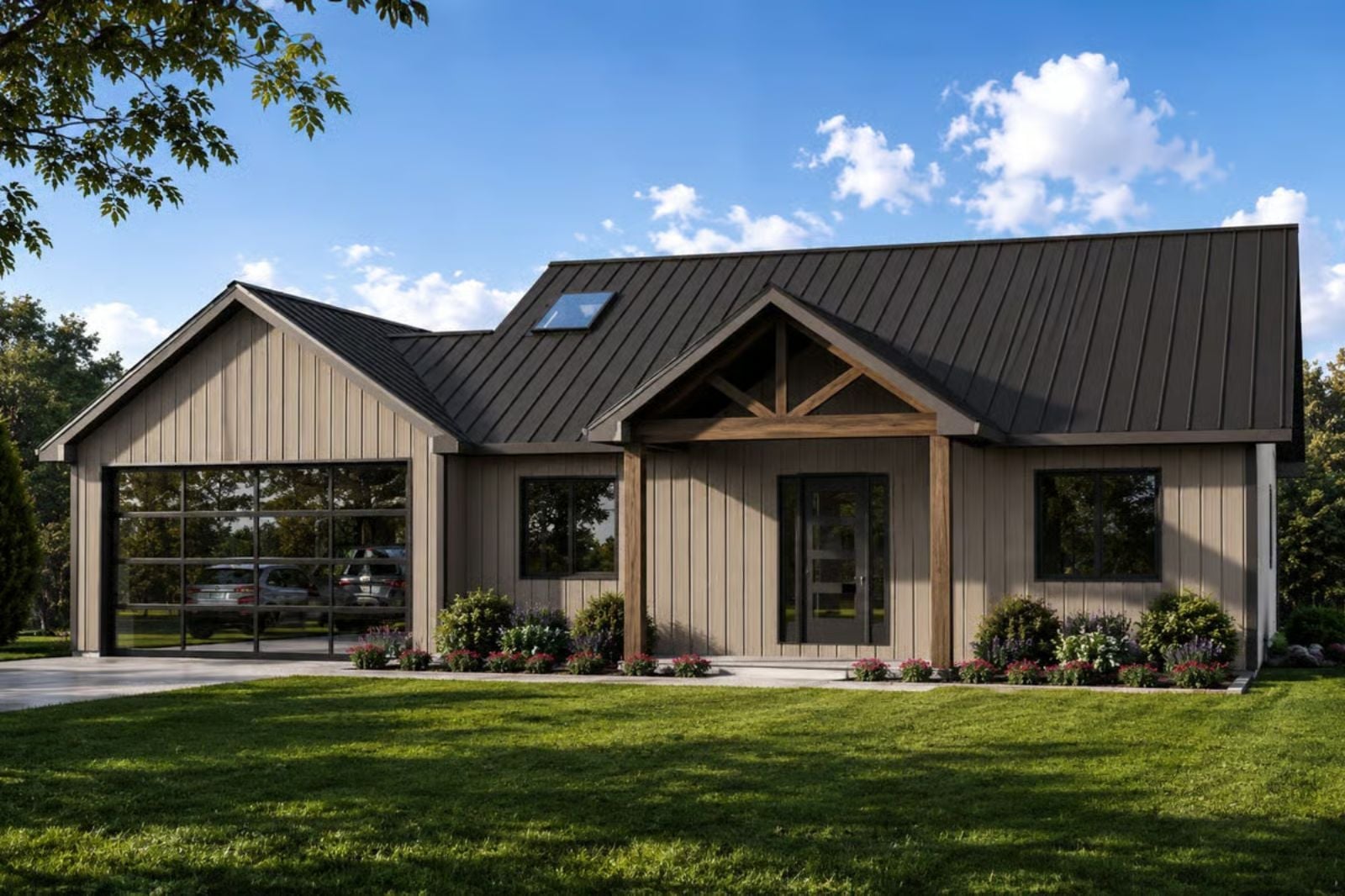 The Ironwood 3-Bedroom Modern New American with Covered Deck Designed for Empty Nesters Who Are Secretly Hoping the Kids Move Back (Floor Plan)