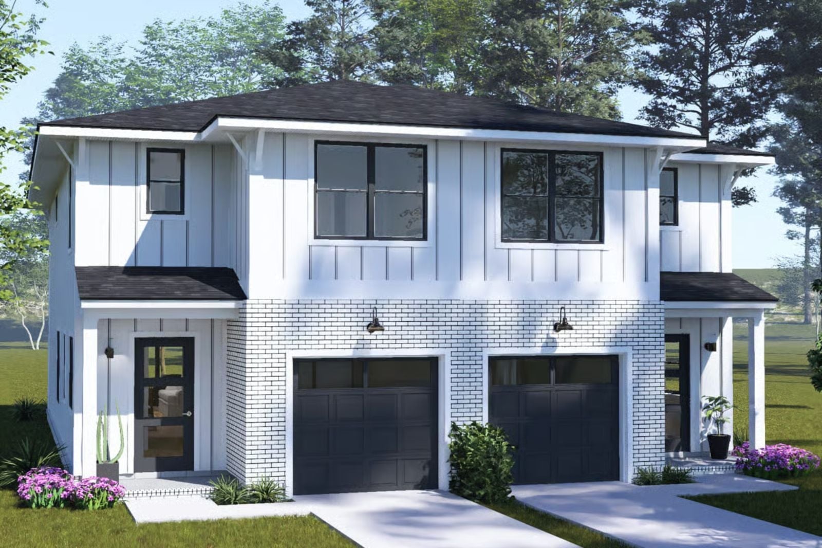 The Mirror Twins 3-Bedroom Modern Duplex with TV Alcove Designed for Families with In-Laws Who Might Be Moving In Whether You Like It or Not (Floor Plan)