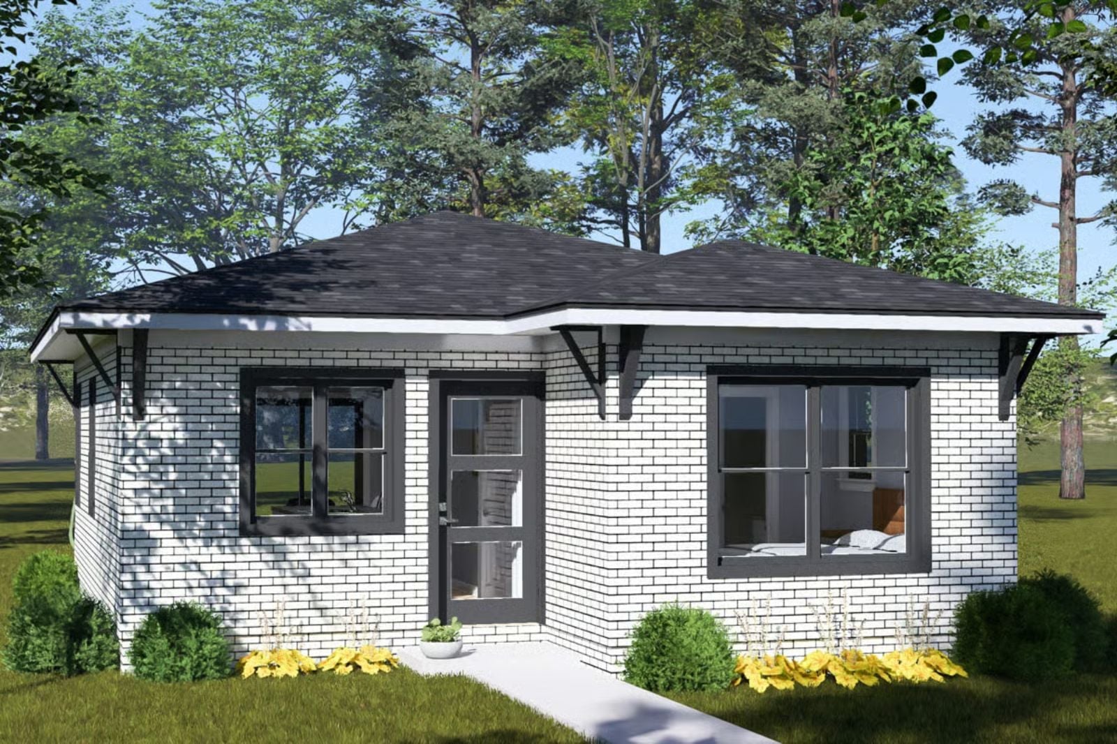 The Whitehive 2-Bedroom Modern Ranch with Open-Concept Living Designed for Couples Who Love a Quiet Morning Coffee More Than Anything (Floor Plan)