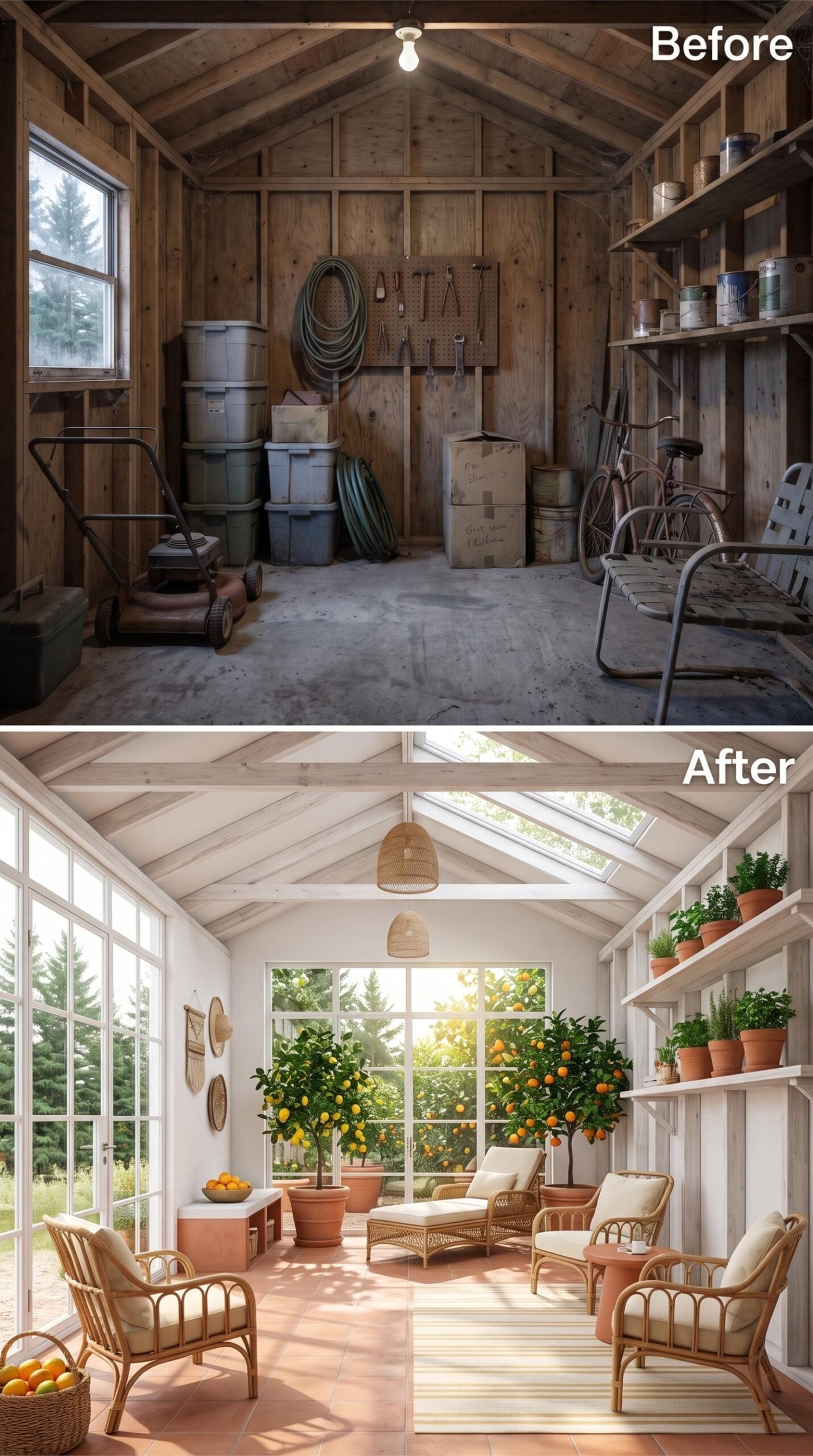 Citrus Trees, Rattan Chairs, and a Skylight That Changes Everything