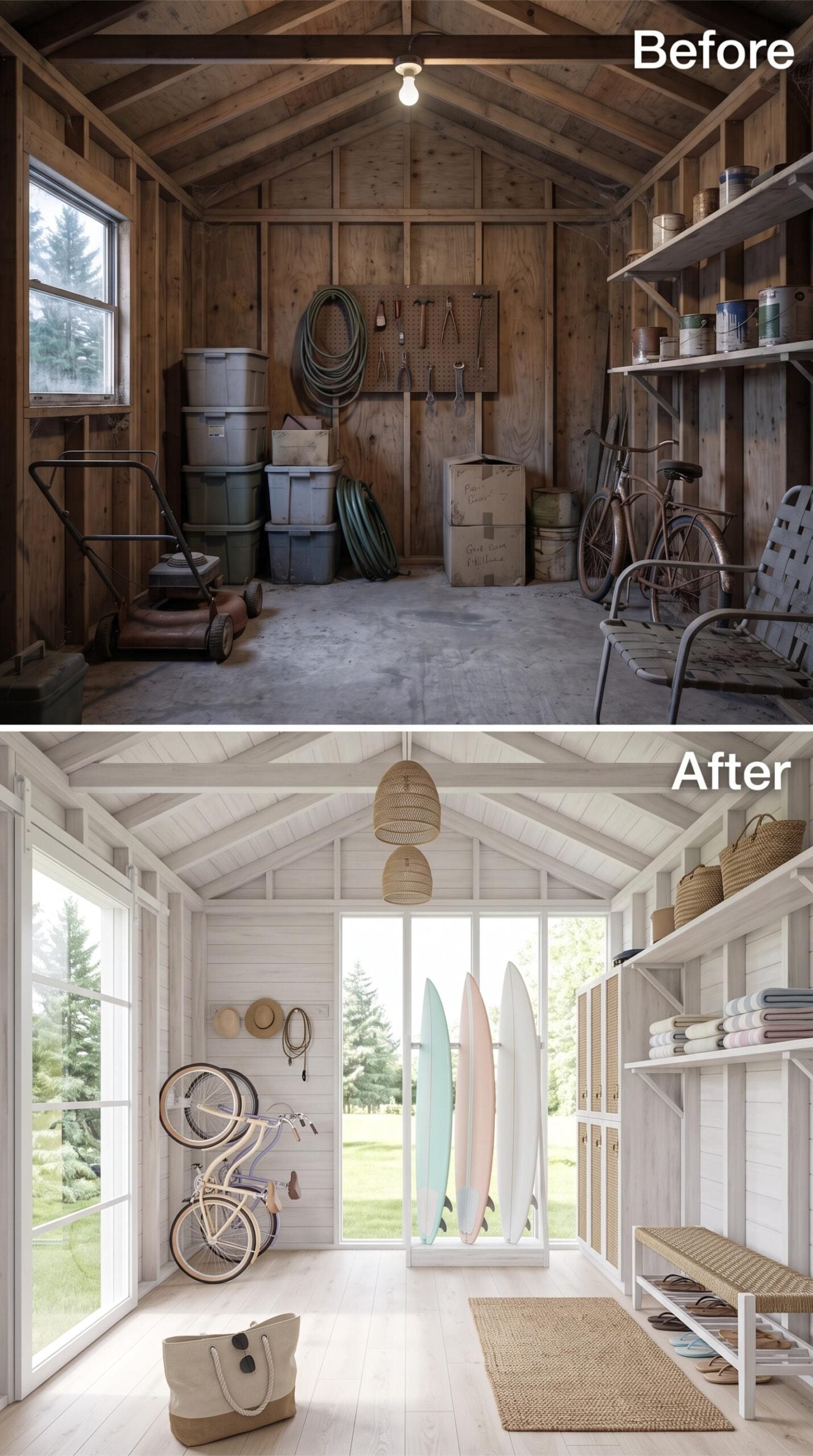 White Paint, Wicker Pendants, and Surfboards: AI Went Full Coastal Retreat