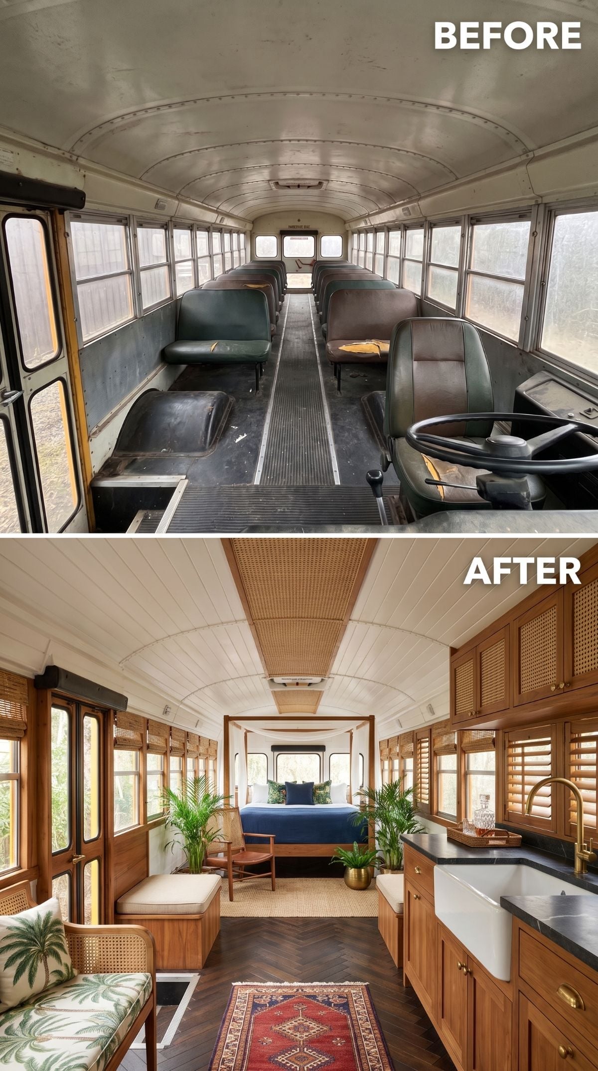 Cane Cabinetry, Herringbone Floors, and a Skoolie That Learned to Slow Down