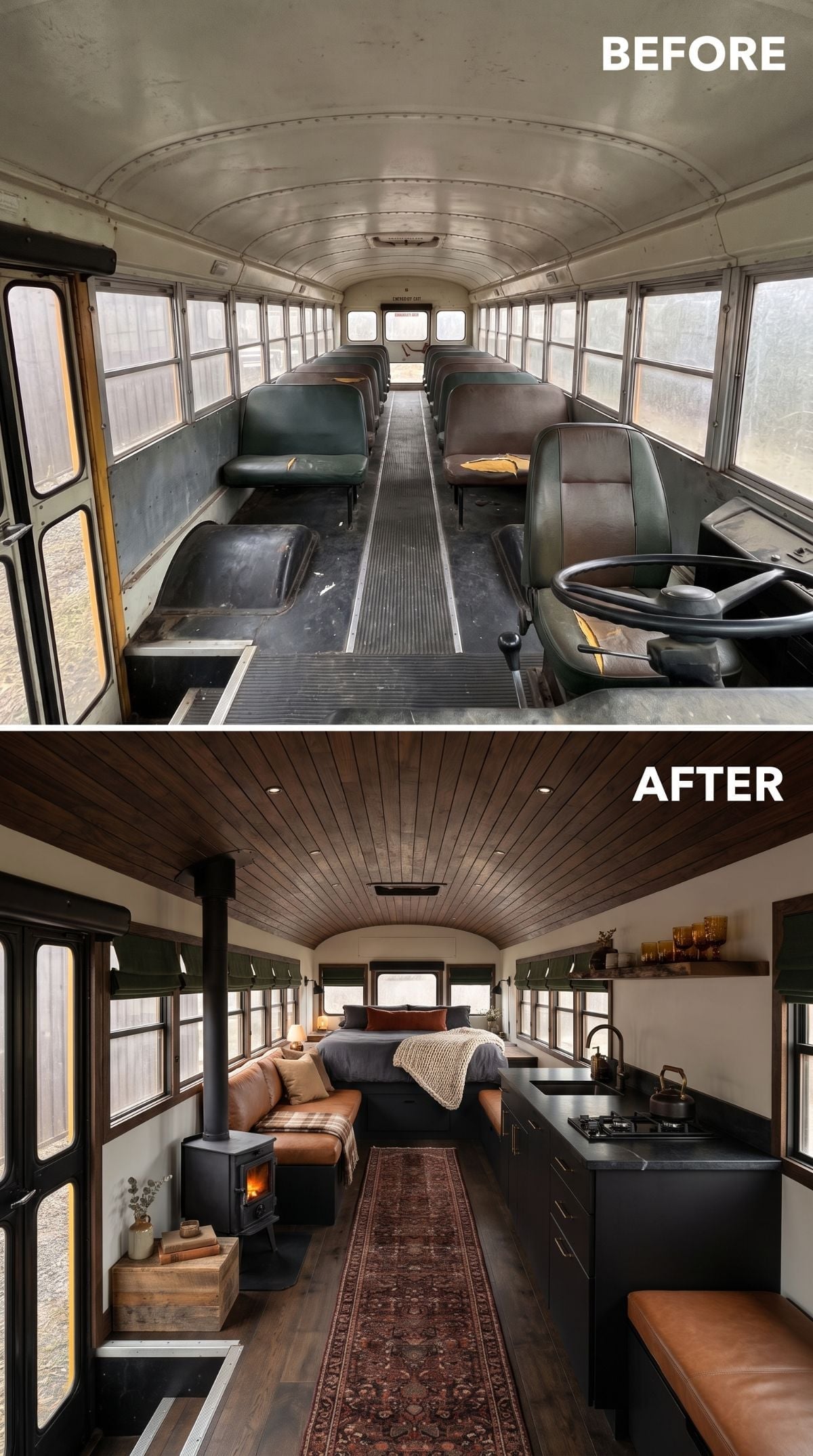 From Rubber Floor to Wood-Paneled Retreat: One Bus, Zero Compromises