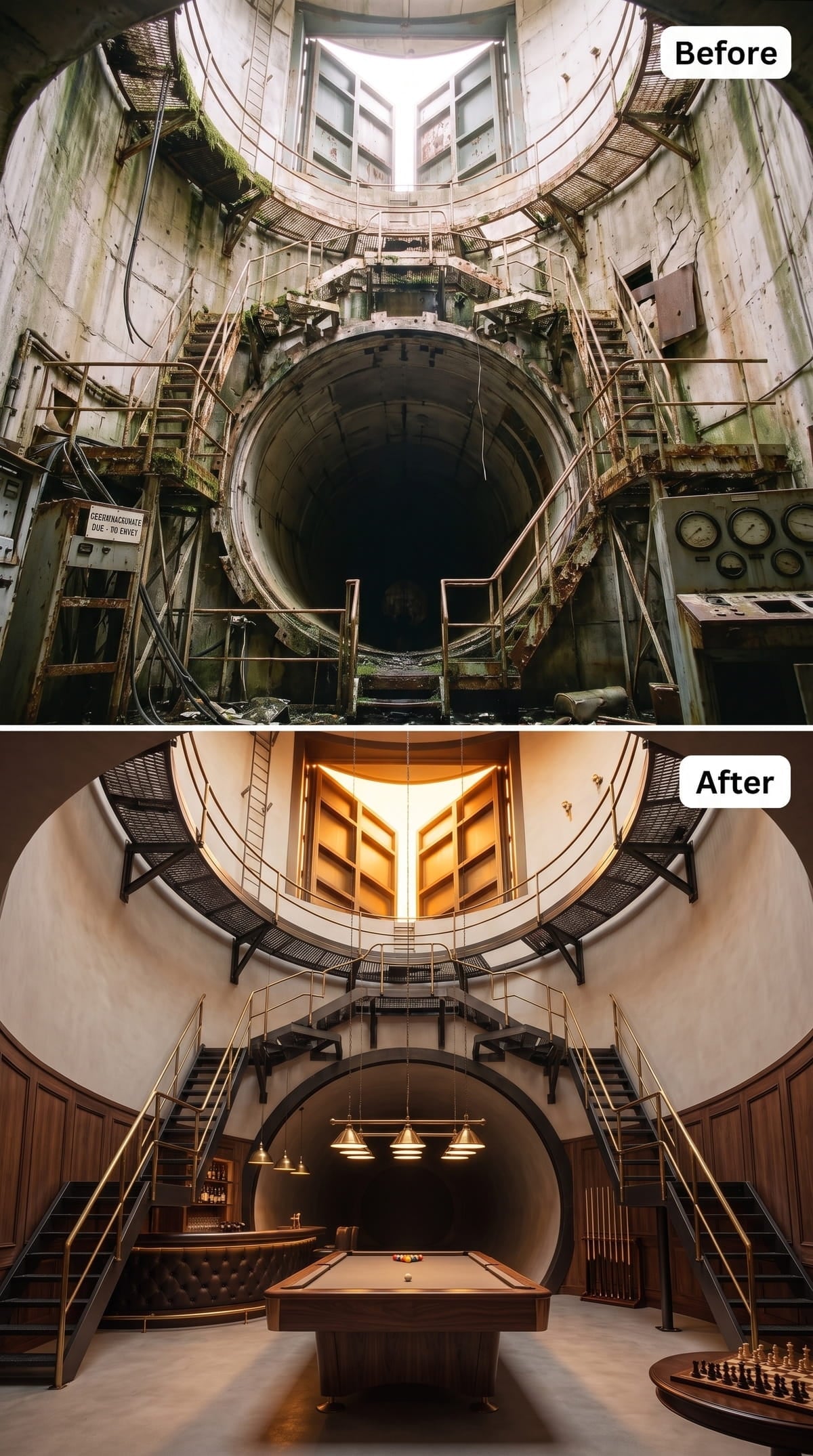 A Billiard Room Built Around Brass, Walnut, and the Tunnel Arch