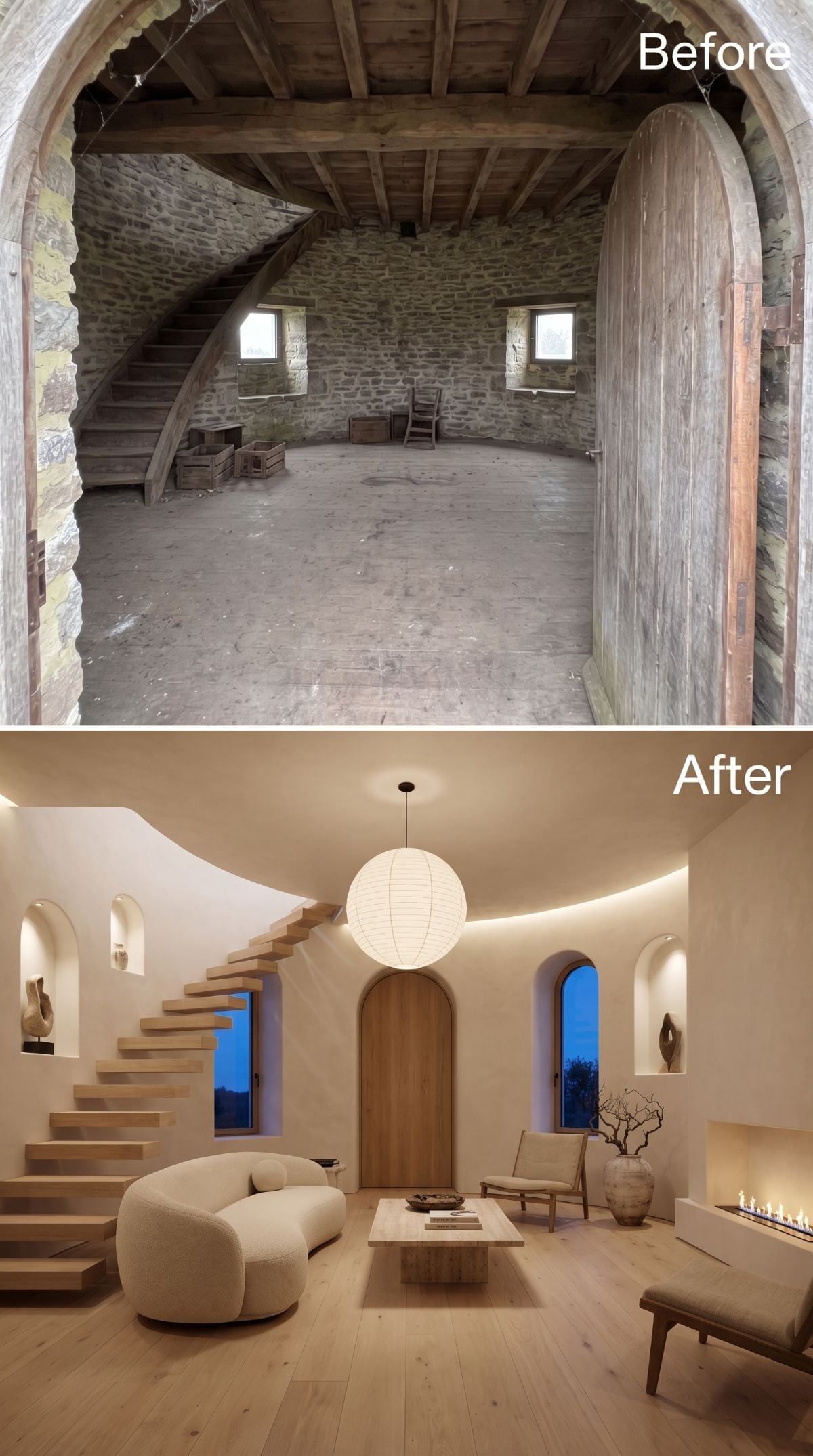 Wabi-Sabi Minimalism Pulled From Stone, Grime, and a Staircase Going Nowhere