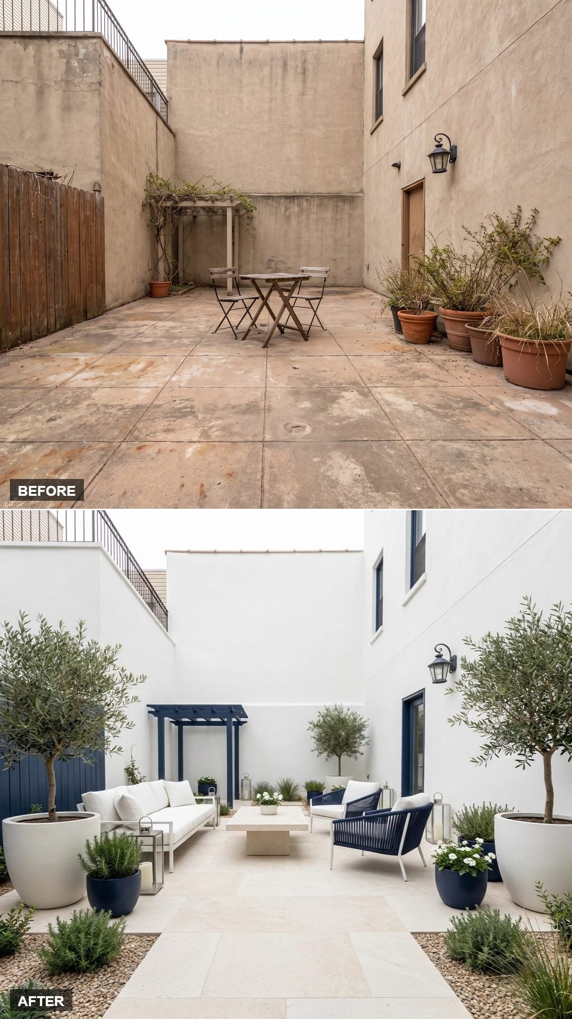 Whitewashed Walls, Olive Trees, and a Pergola That Finally Earns Its Place