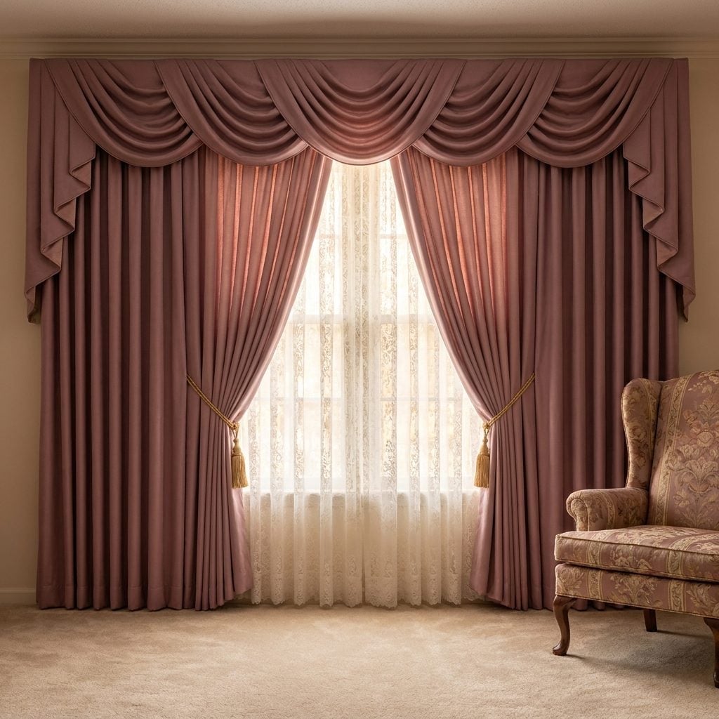 Swag Valances and Tassel Tiebacks Were the Curtain Equivalent of Black Tie