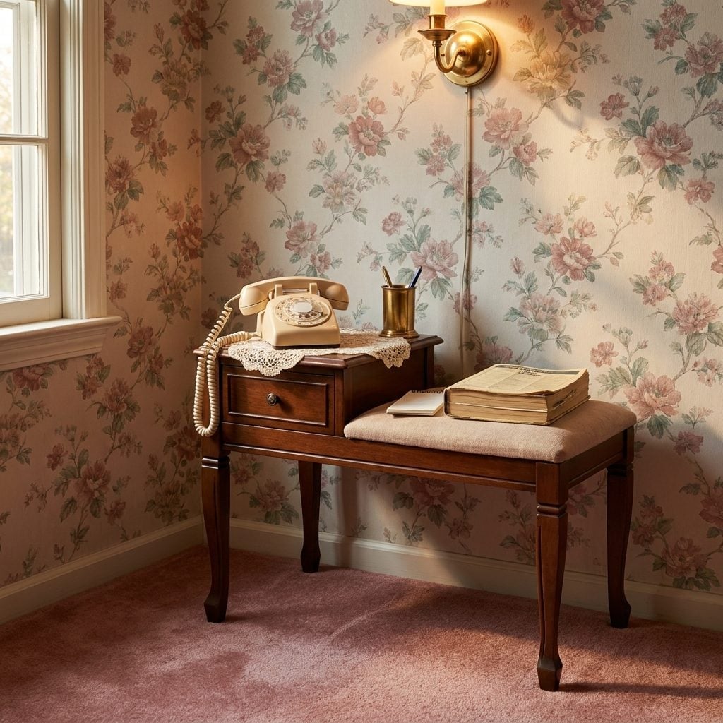 Telephone Tables Had a Seat, a Drawer, and an Entire Social Purpose
