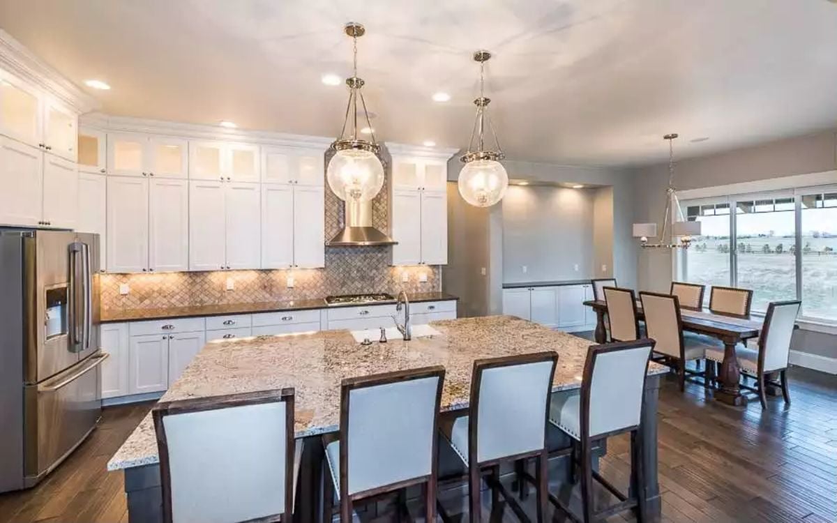 Granite Island Built for Six That Still Has Room for the Sink
