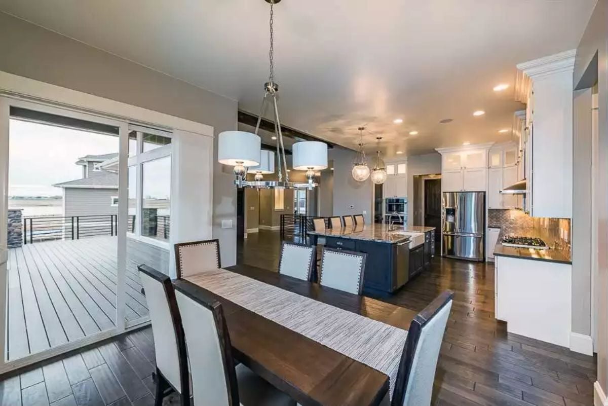Open-Plan Kitchen and Dining Where the Island Does Half the Work