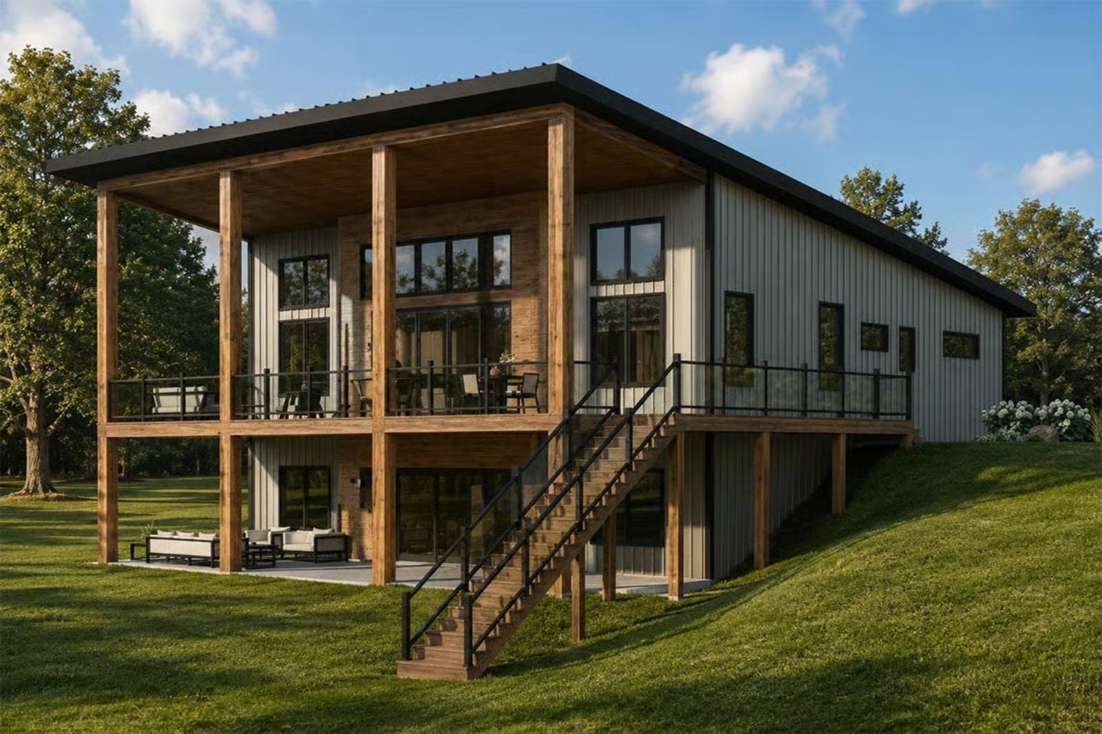Timber Horizon 4-Bedroom Modern Contemporary with Walkout Basement Designed for Families with In-Laws Who Might Be Moving In Whether You Like It or Not (Floor Plan)