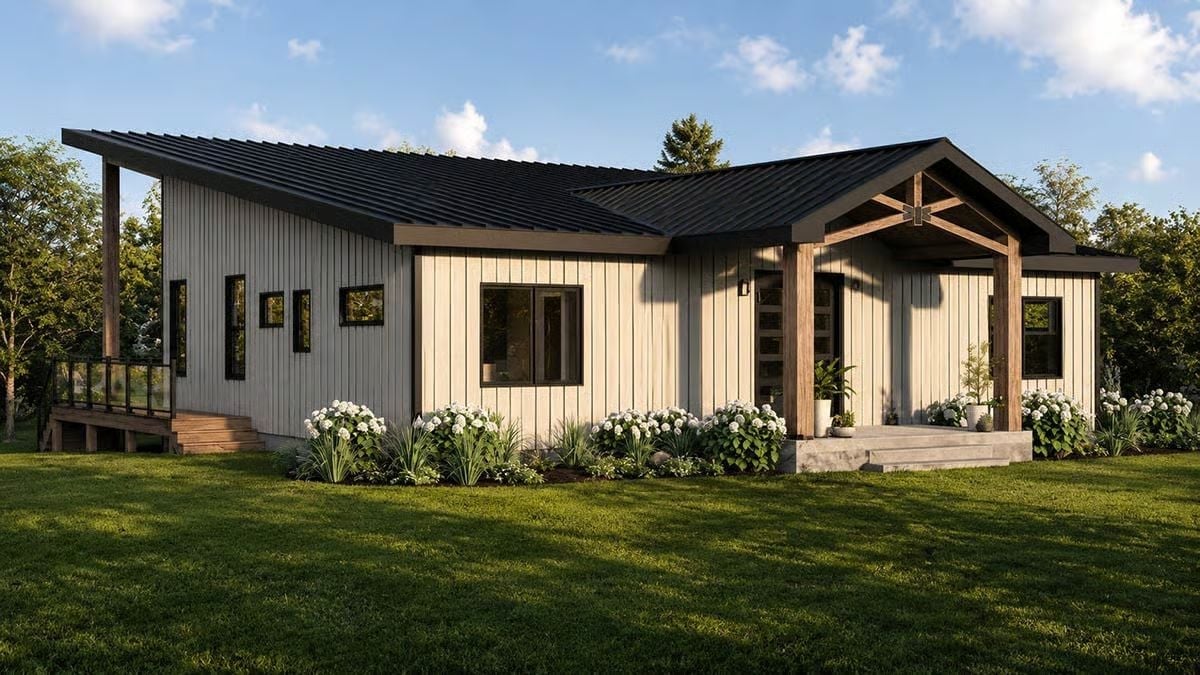Board-and-Batten Farmhouse Exterior That Actually Pulls Off the Black Roof