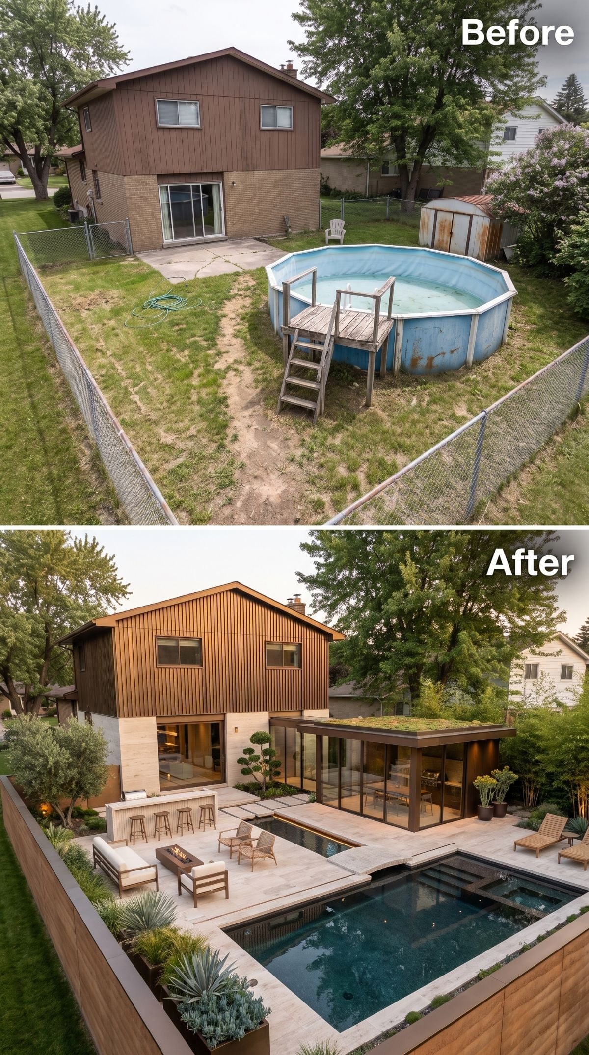 Vertical Cedar Cladding, a Green Roof Extension, and an Inground Pool That Made the Rust Era Irrelevant