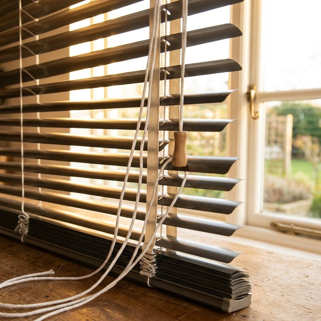 Torn Window Shades and Venetian Blinds Restrung, Not Retired