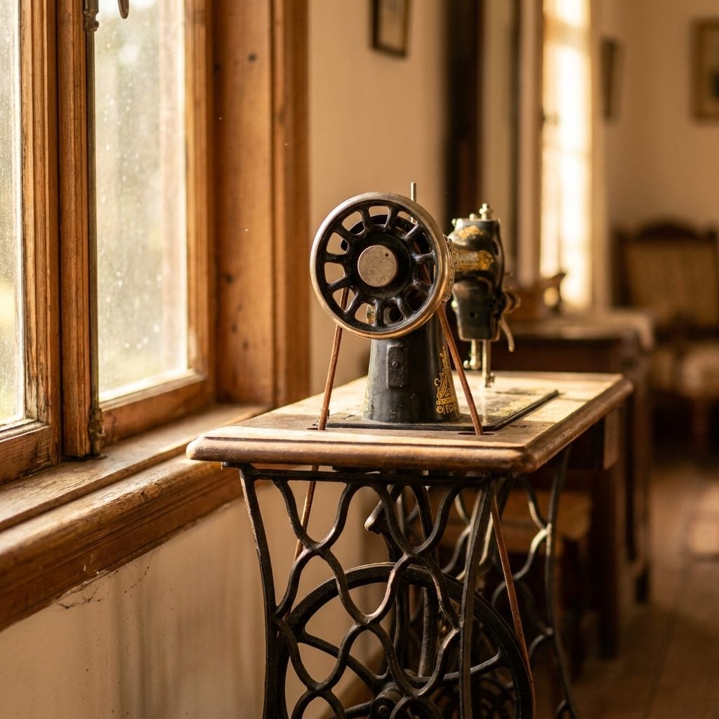 The Treadle Sewing Machine Adjusted Rather Than Retired