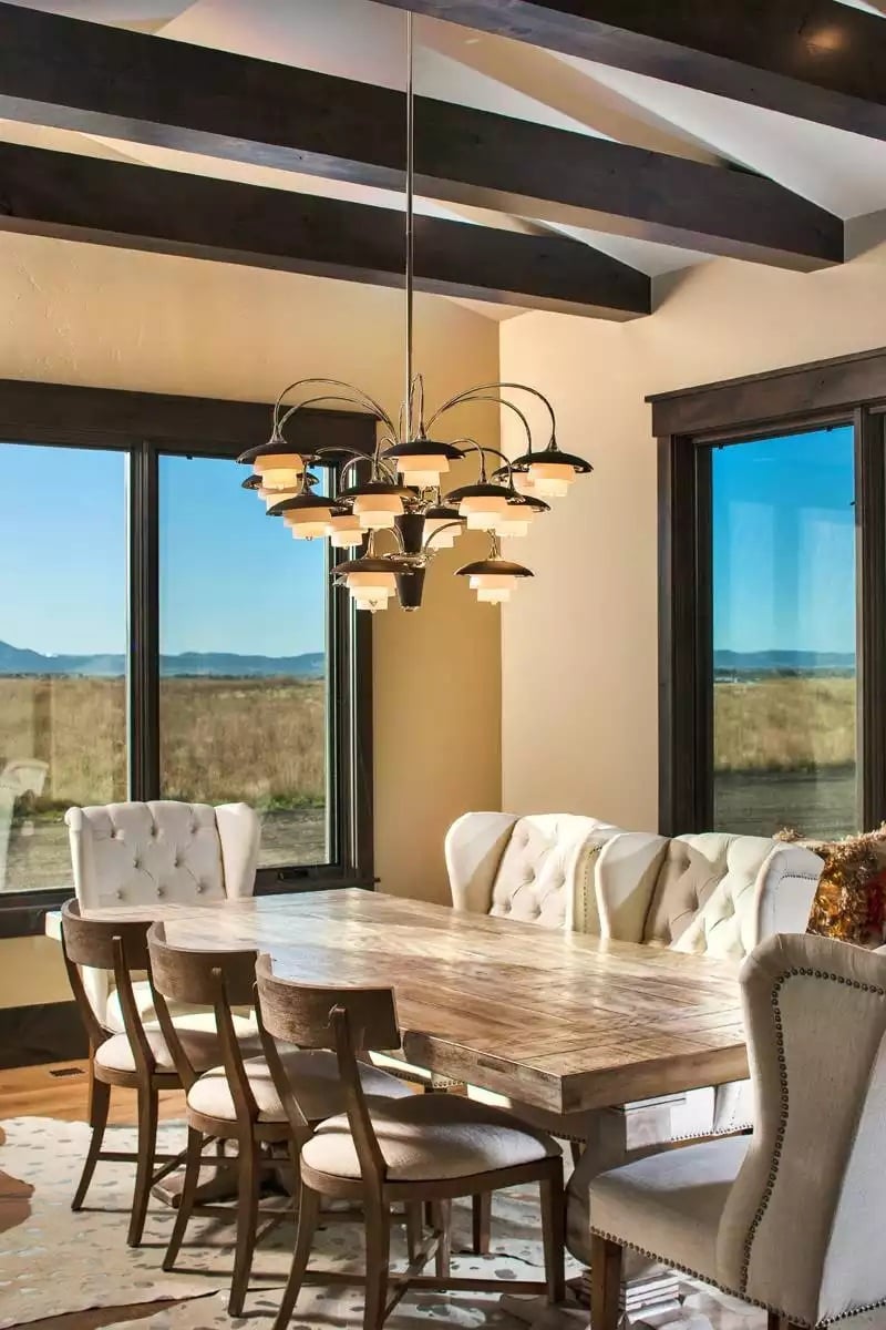 Wingback Chairs at a Farmhouse Table Prove Comfort and Formality Aren't Mutually Exclusive