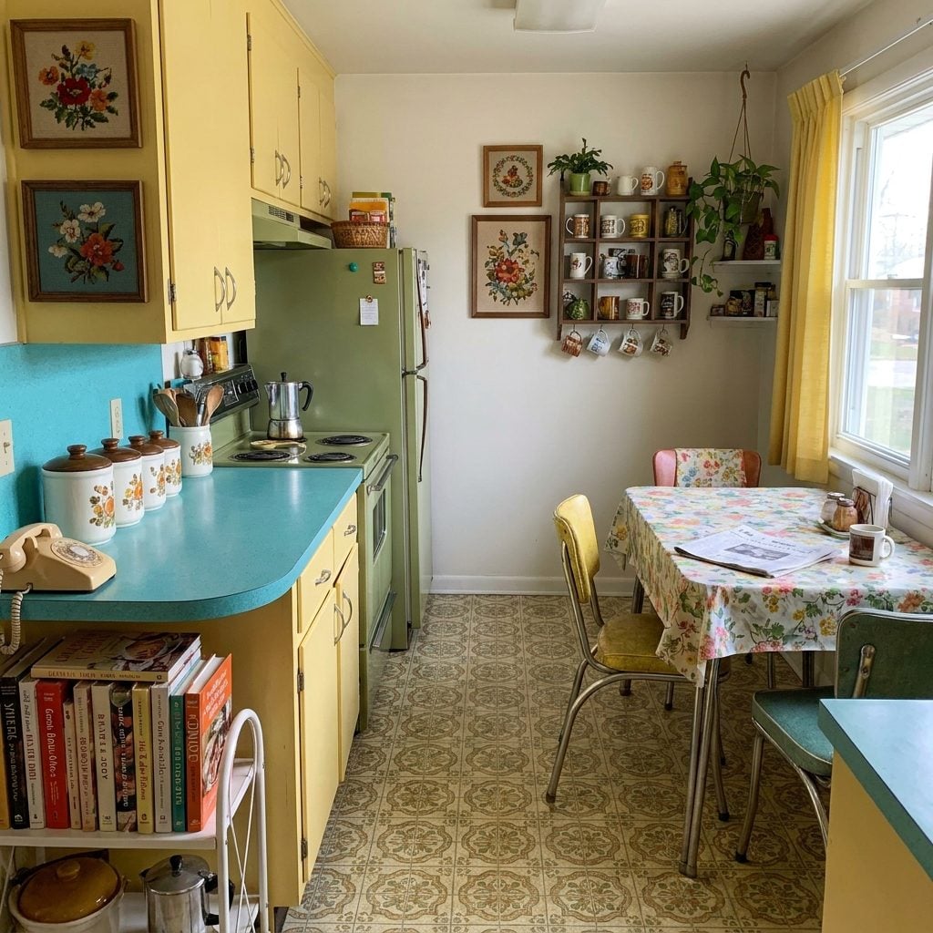 Turquoise-and-Yellow Kitchens That Practically Vibrated