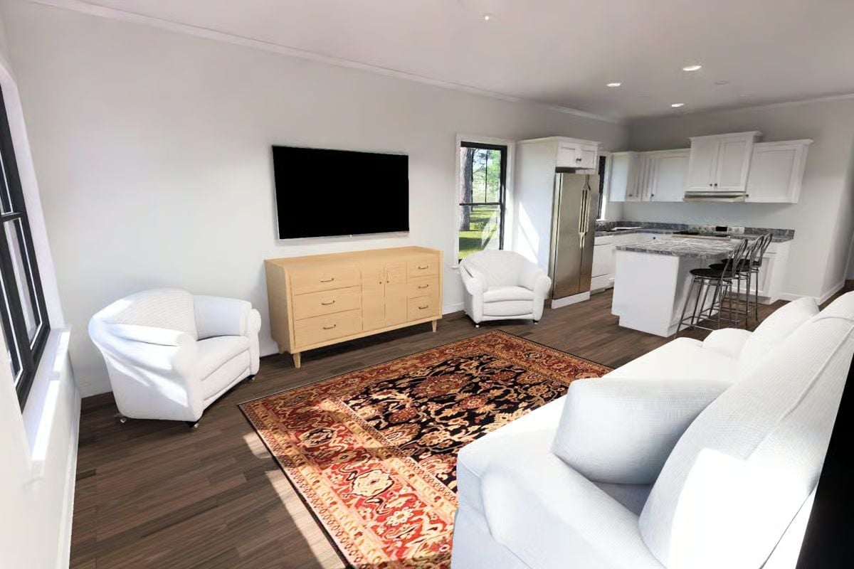 Open-Concept Living Where the Persian Rug Does the Heavy Lifting