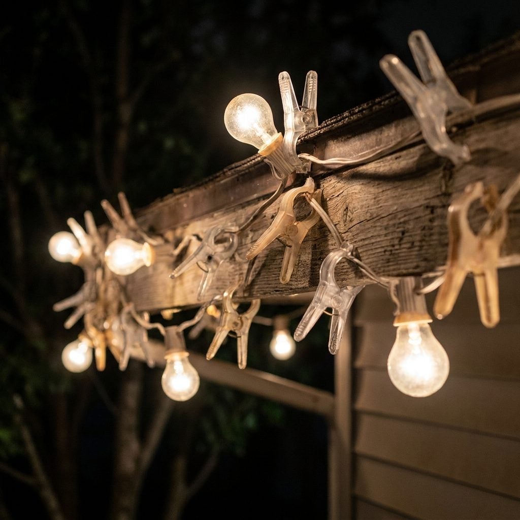 Using Cheap Clips That Leave Bulbs Pointing in Random Directions