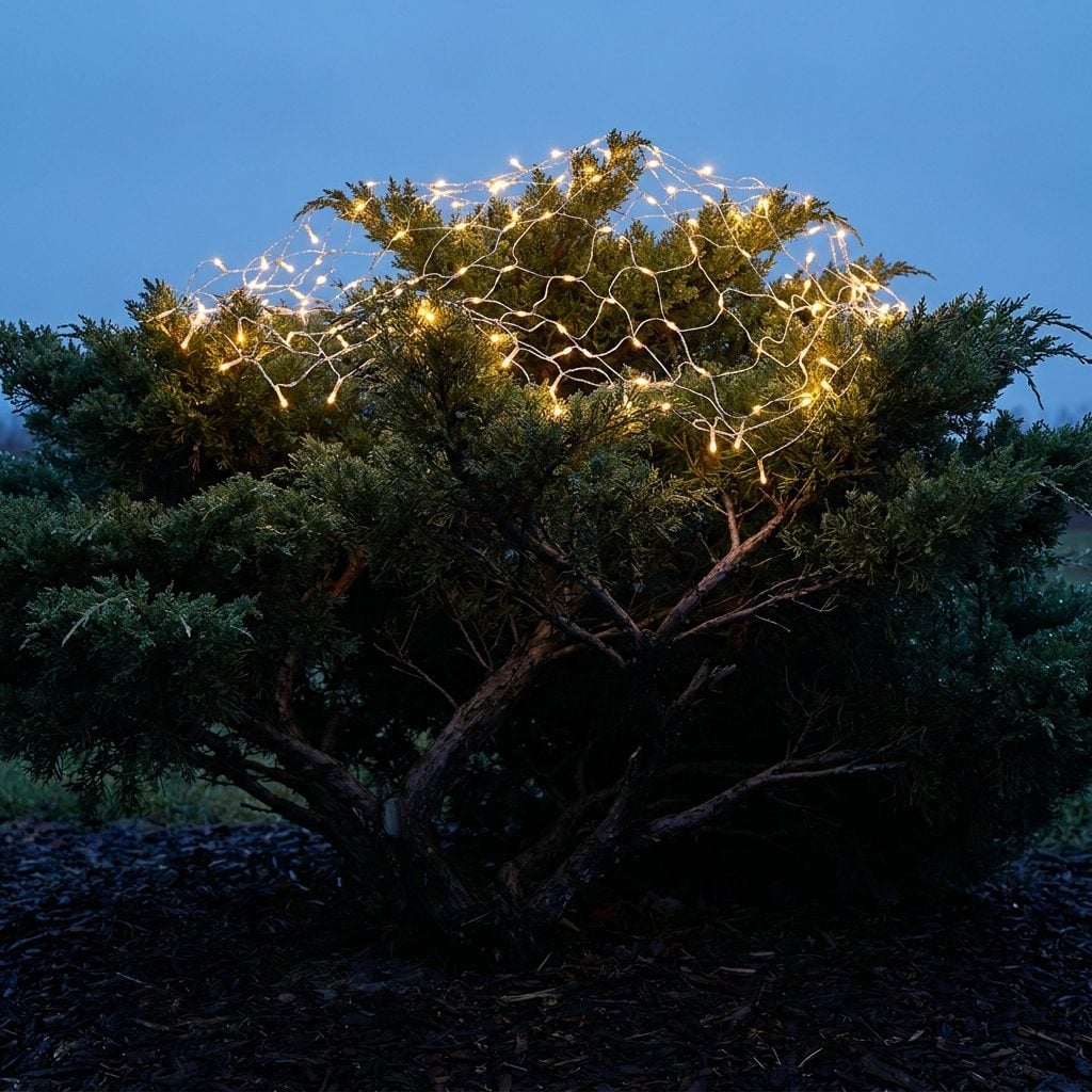 Using Net Lights That Are Too Small and Leave Half the Bush Dark