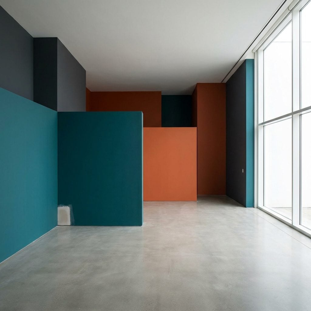 Using Several Medium-Dark Moody Colors in the Same Large Space