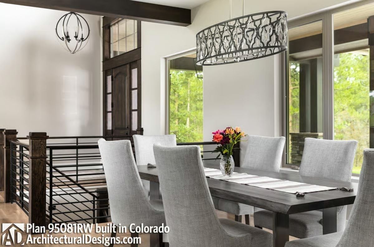 Dark Wood Table Anchors a Dining Room That Earns Its Natural Light