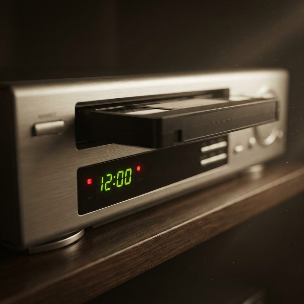 The VCR Sitting Right Under the Television