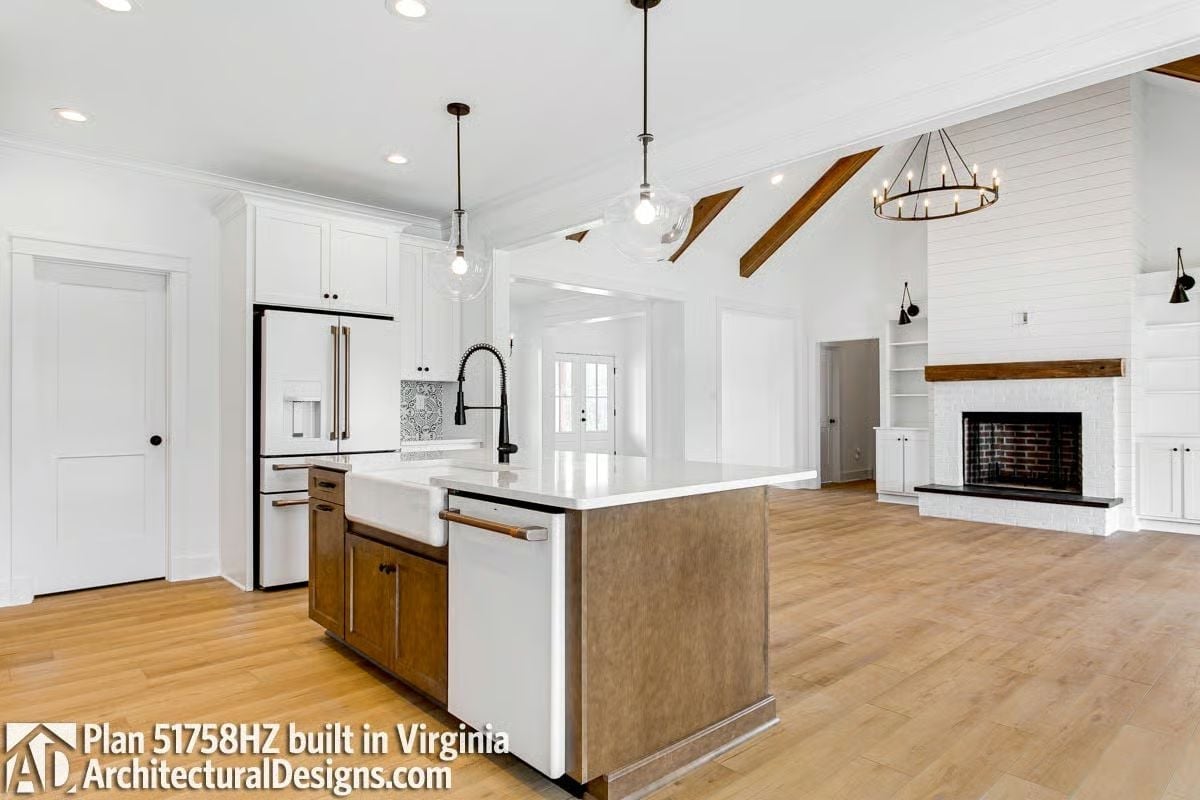 Farmhouse Kitchen Where the Island Does the Heavy Lifting