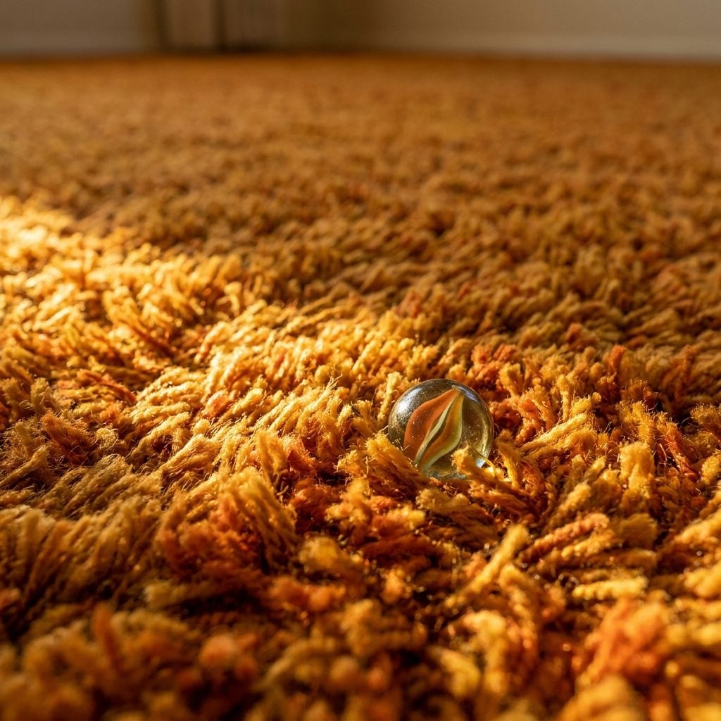 Wall-to-Wall Shag Carpet You Could Lose a Marble In