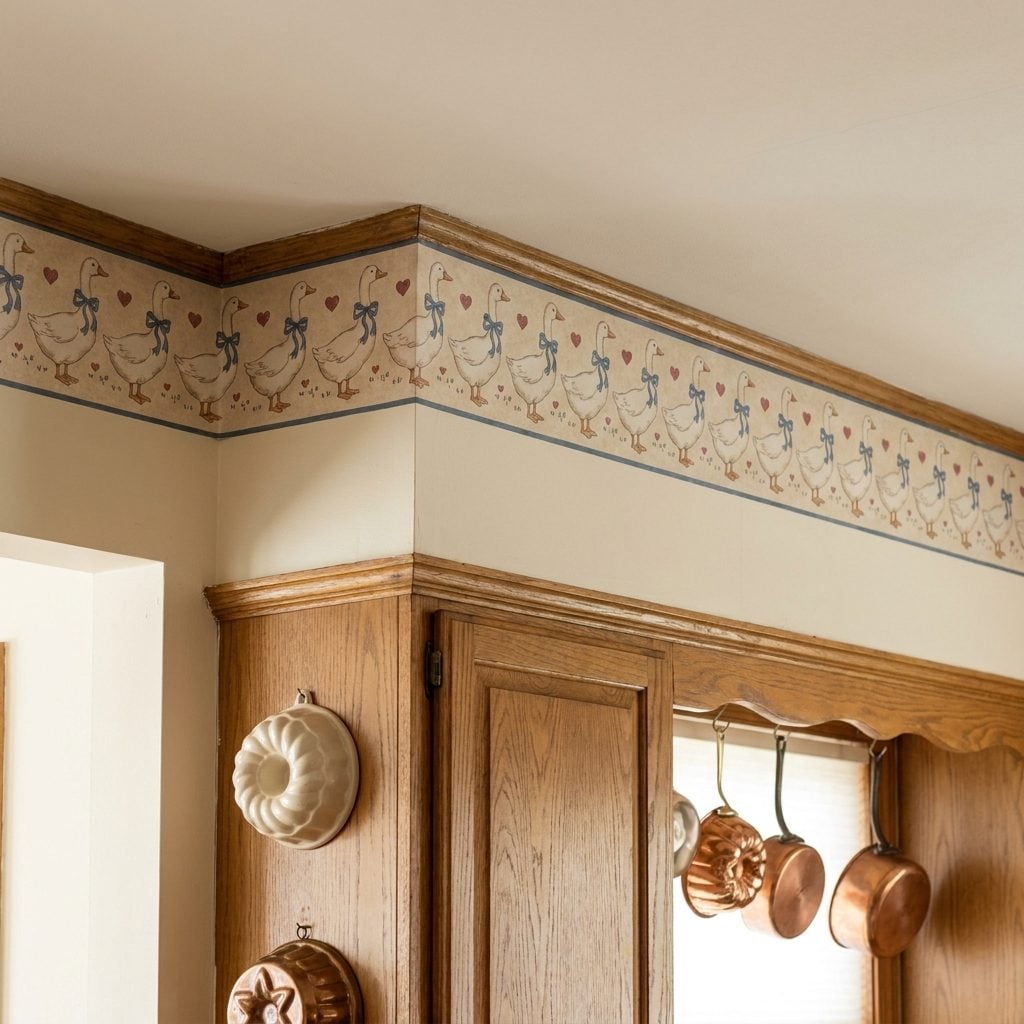 The Wallpaper Border Running Around the Top of the Wall