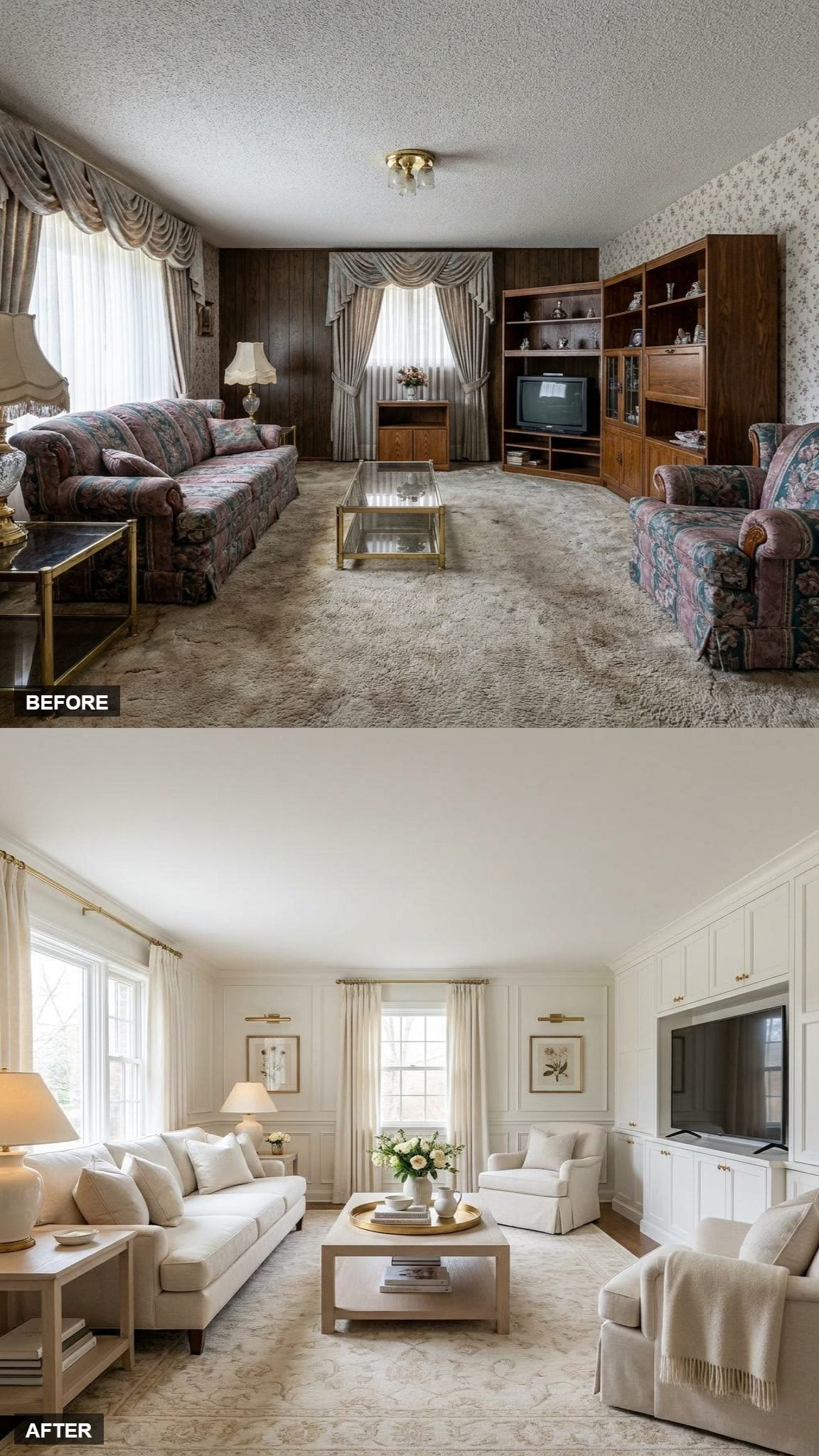 Warm White Panel Walls That Do the Heavy Lifting