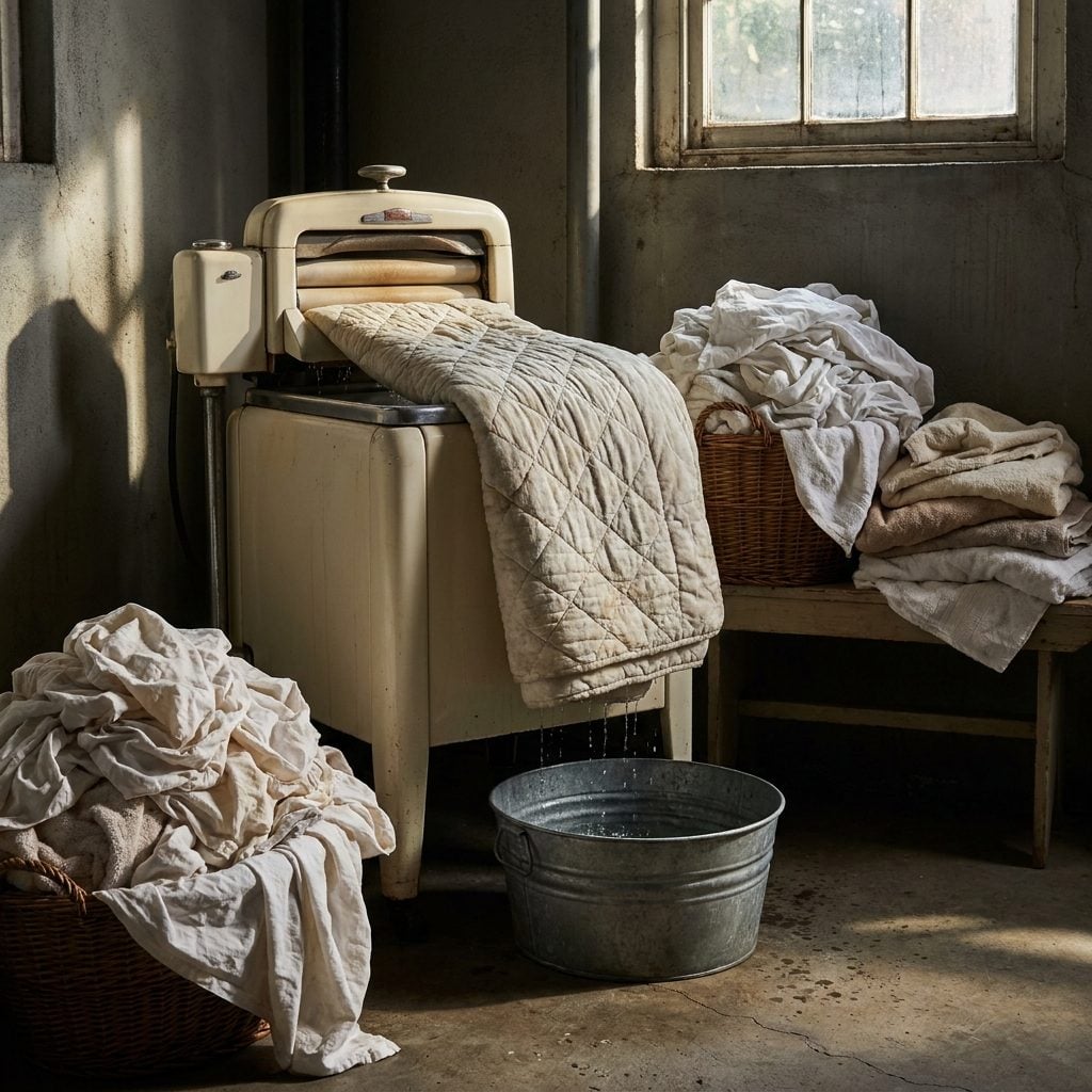 Washing the Mattress Pads and Bedspreads by the Armload