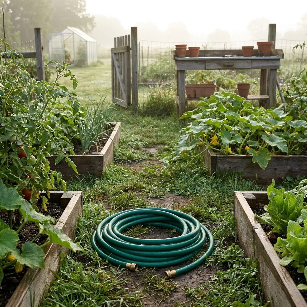 Watering the Garden With the Hose Before the Sun Got Too High
