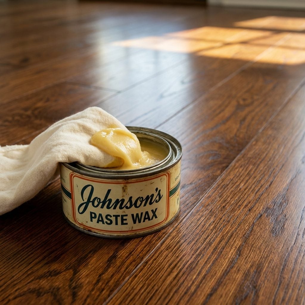 Waxing the Hardwood Floors
