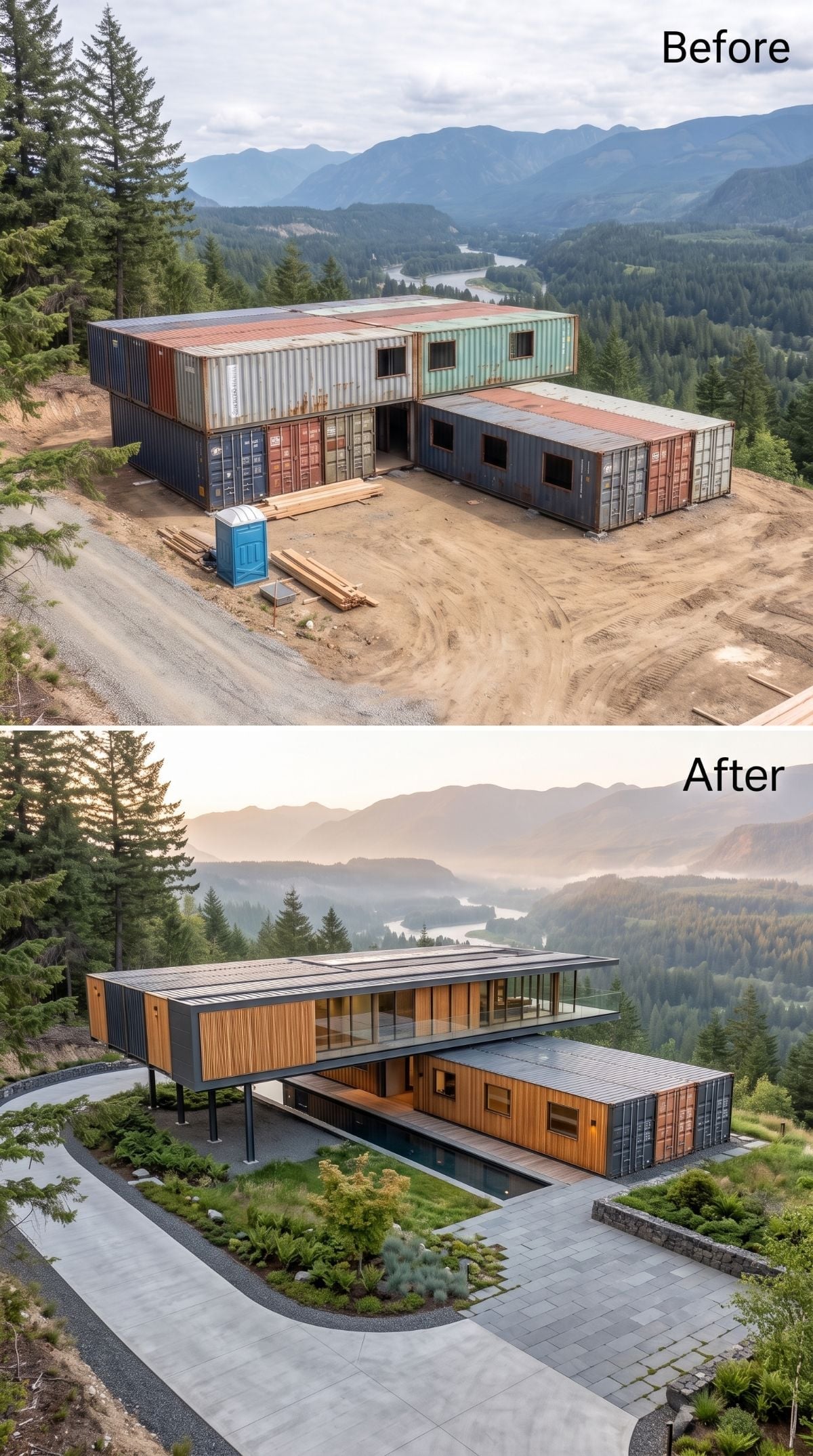 Cedar Panels, Cantilevered Steel, and a Pool That Disappeared Into the Hillside