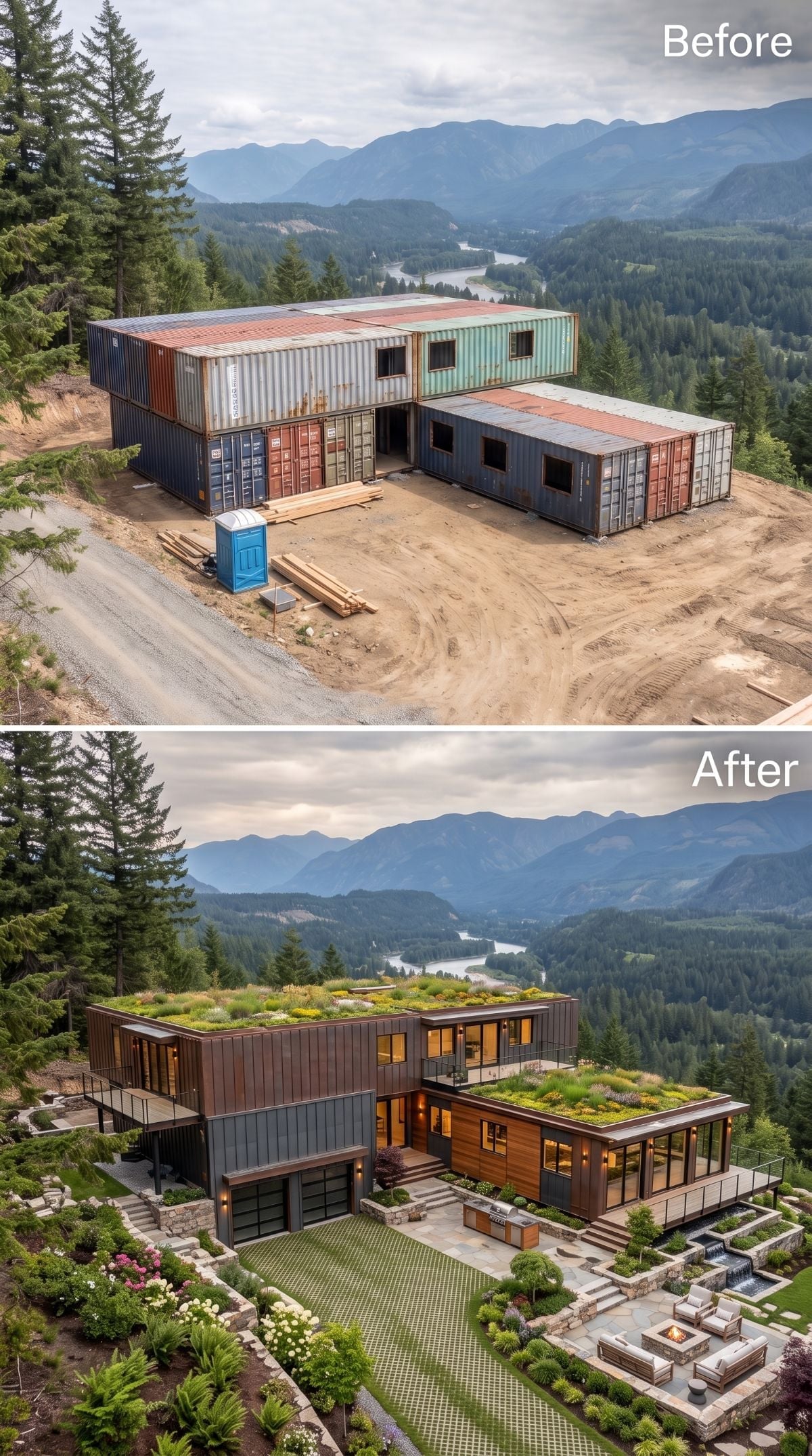 Fifteen Containers, a Green Roof, and Terraced Stone Nobody Saw in the Dirt