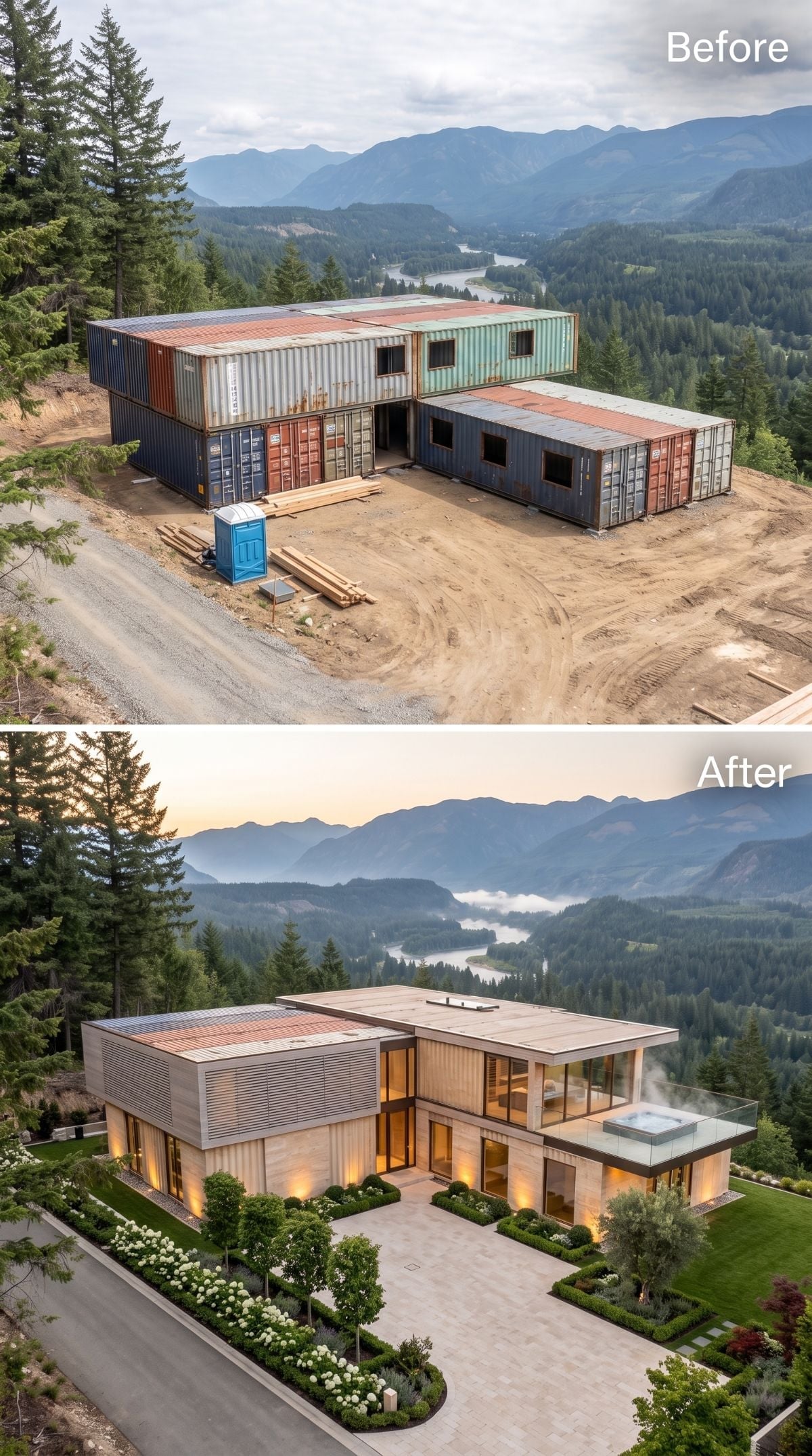 Fifteen Containers, One Hillside, and a Finished Result That Defies the Starting Point