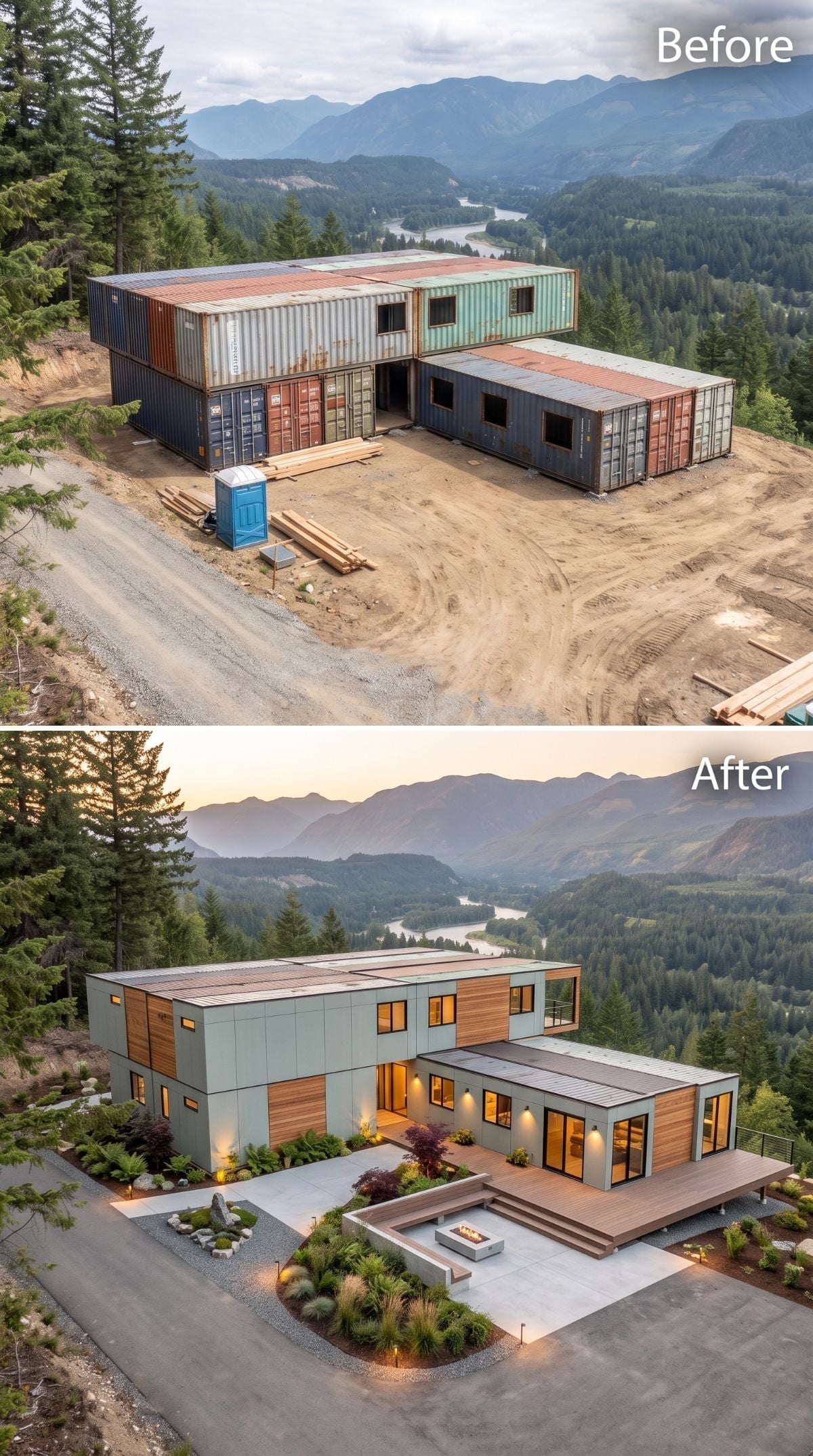 Fifteen Containers, One Hillside, and a Fire Pit That Earned Its View