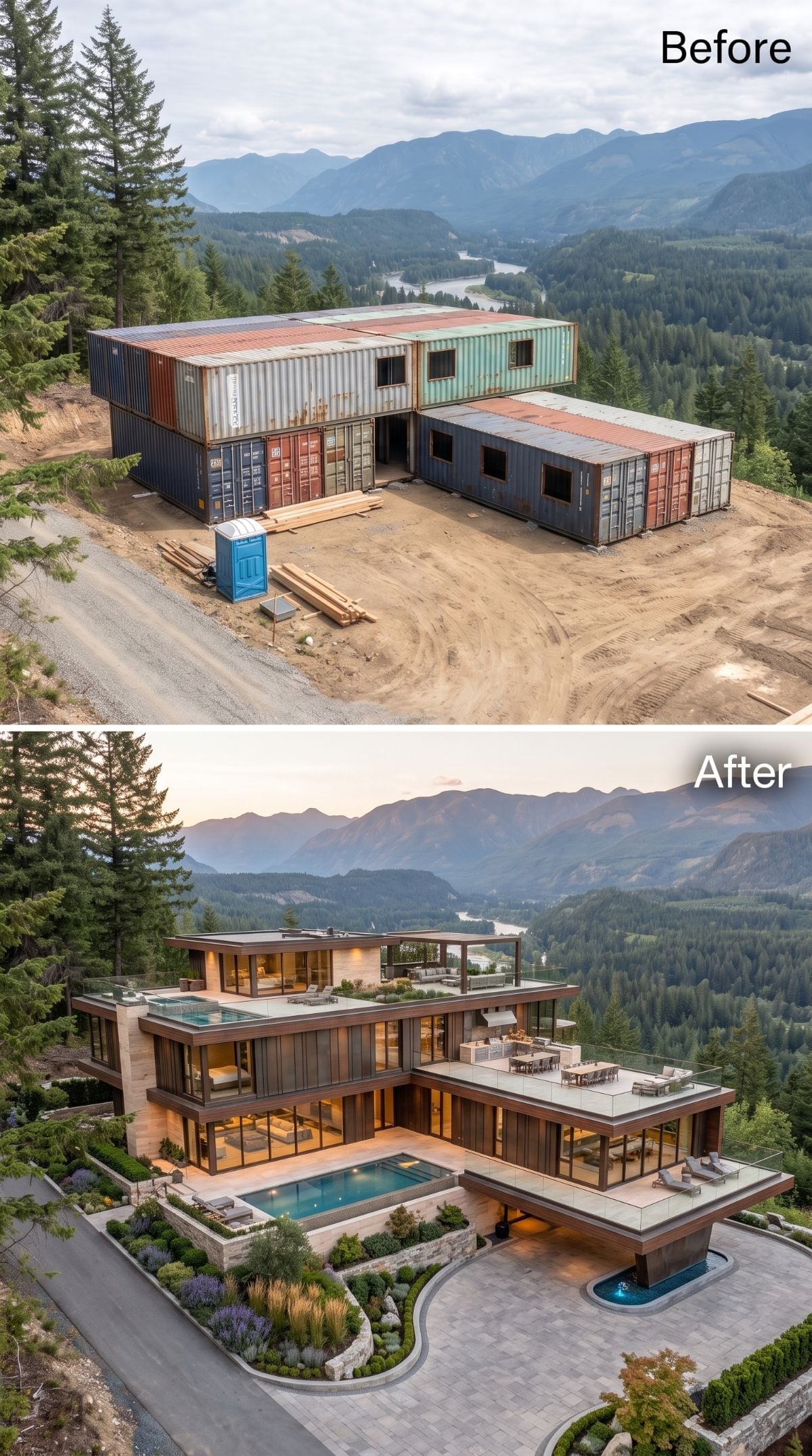 Raw Containers to Glass-and-Stone Villa: What Fifteen Did on a Hillside