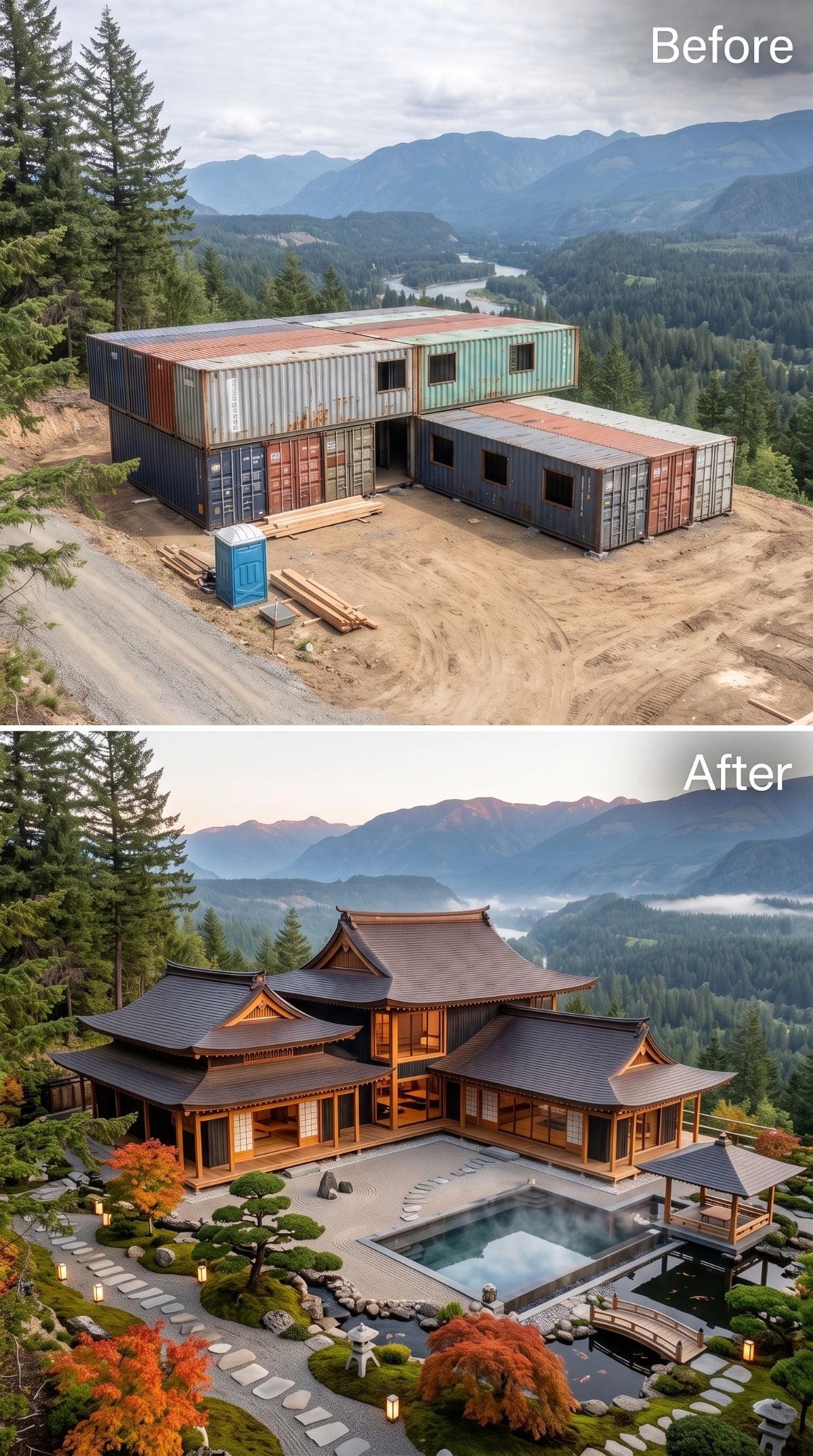 Shipping Containers Became a Japanese Temple Nobody Expected to Find on a Mountain
