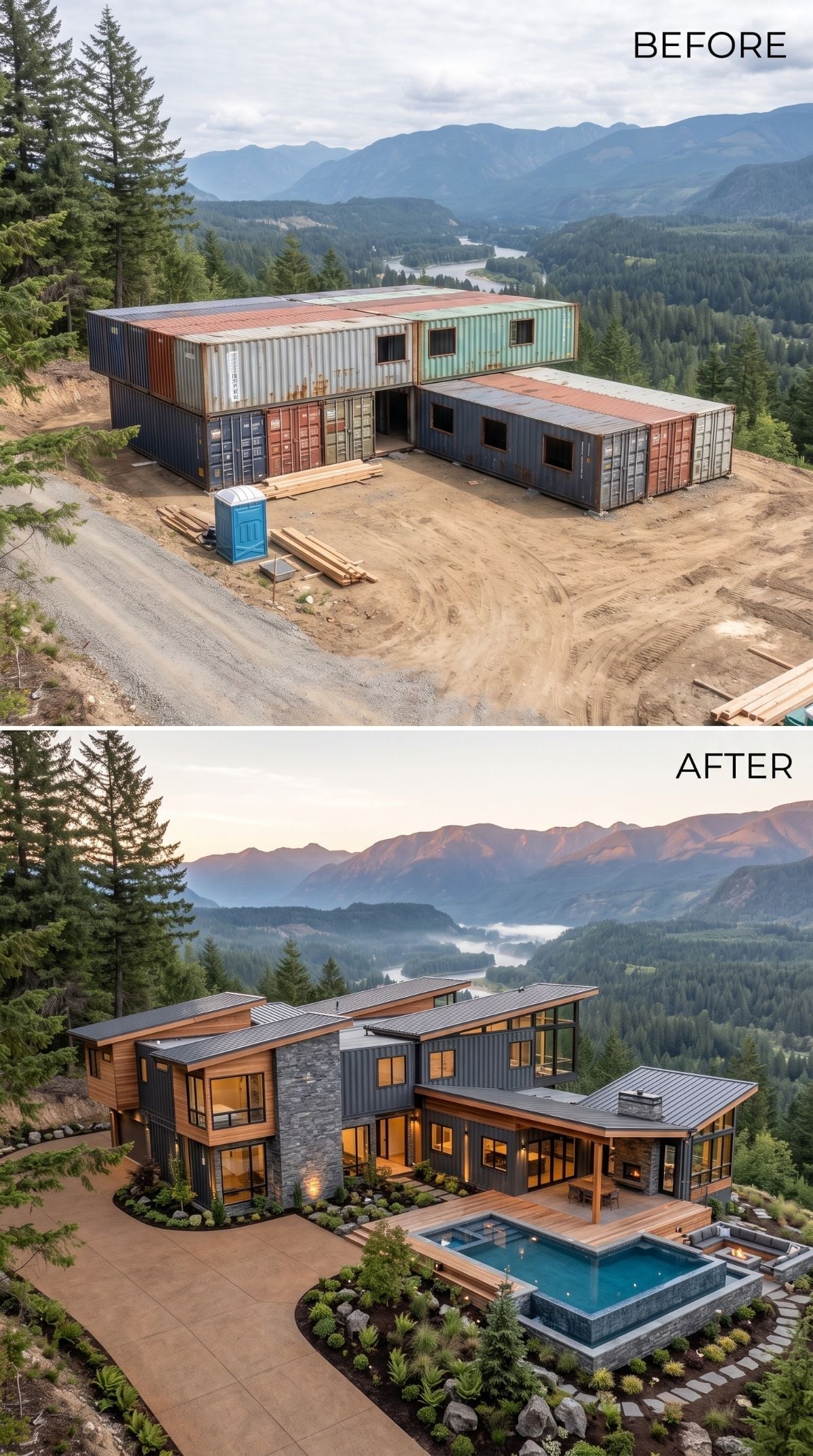 Stone, Cedar, and a Pool Deck That Made Everyone Forget About Corrugated Steel