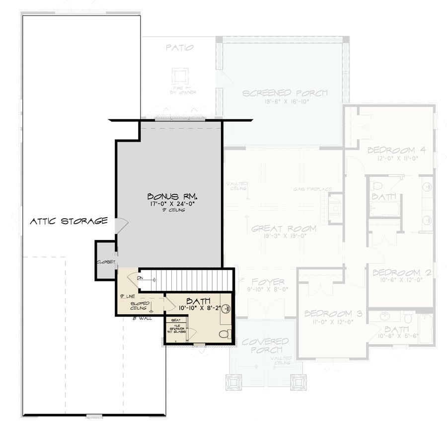 Floor Plan - Bonus Room