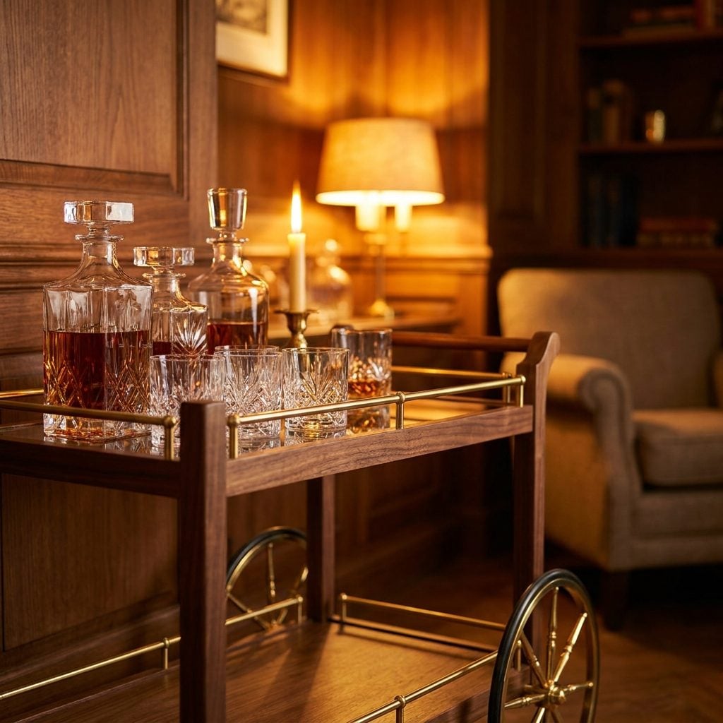 The Wood-and-Brass Bar Cart