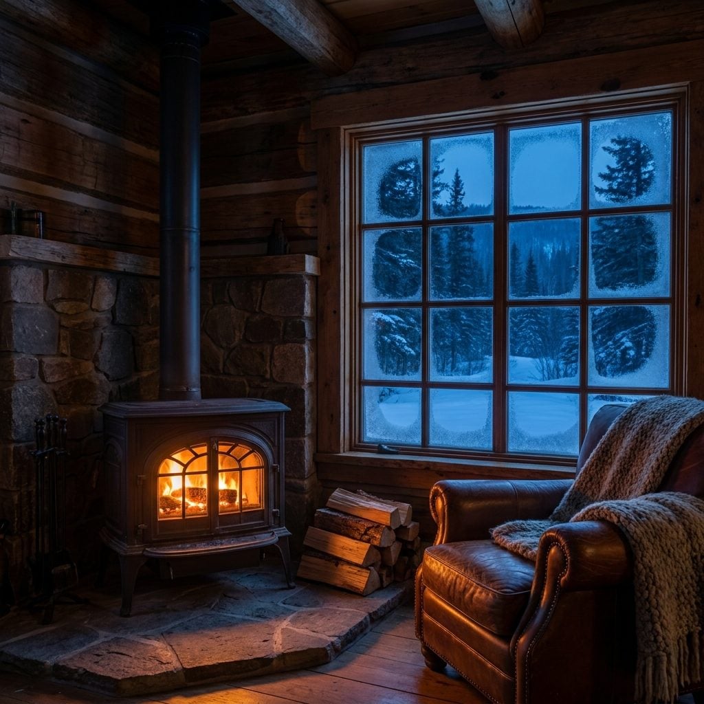 Wood-Burning Stoves in Colder-Climate Family Rooms