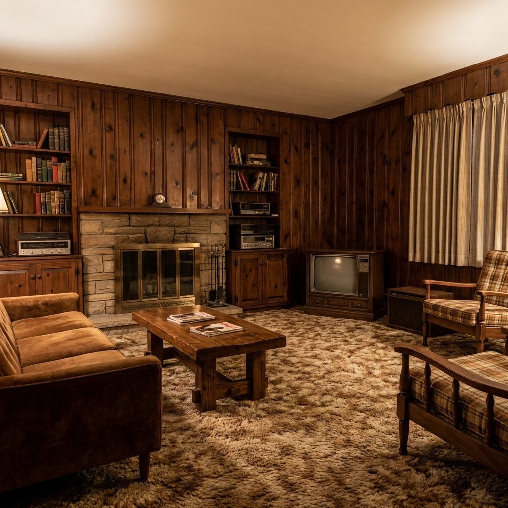 Wood-Paneled Walls That Made the Room Feel Like a Den