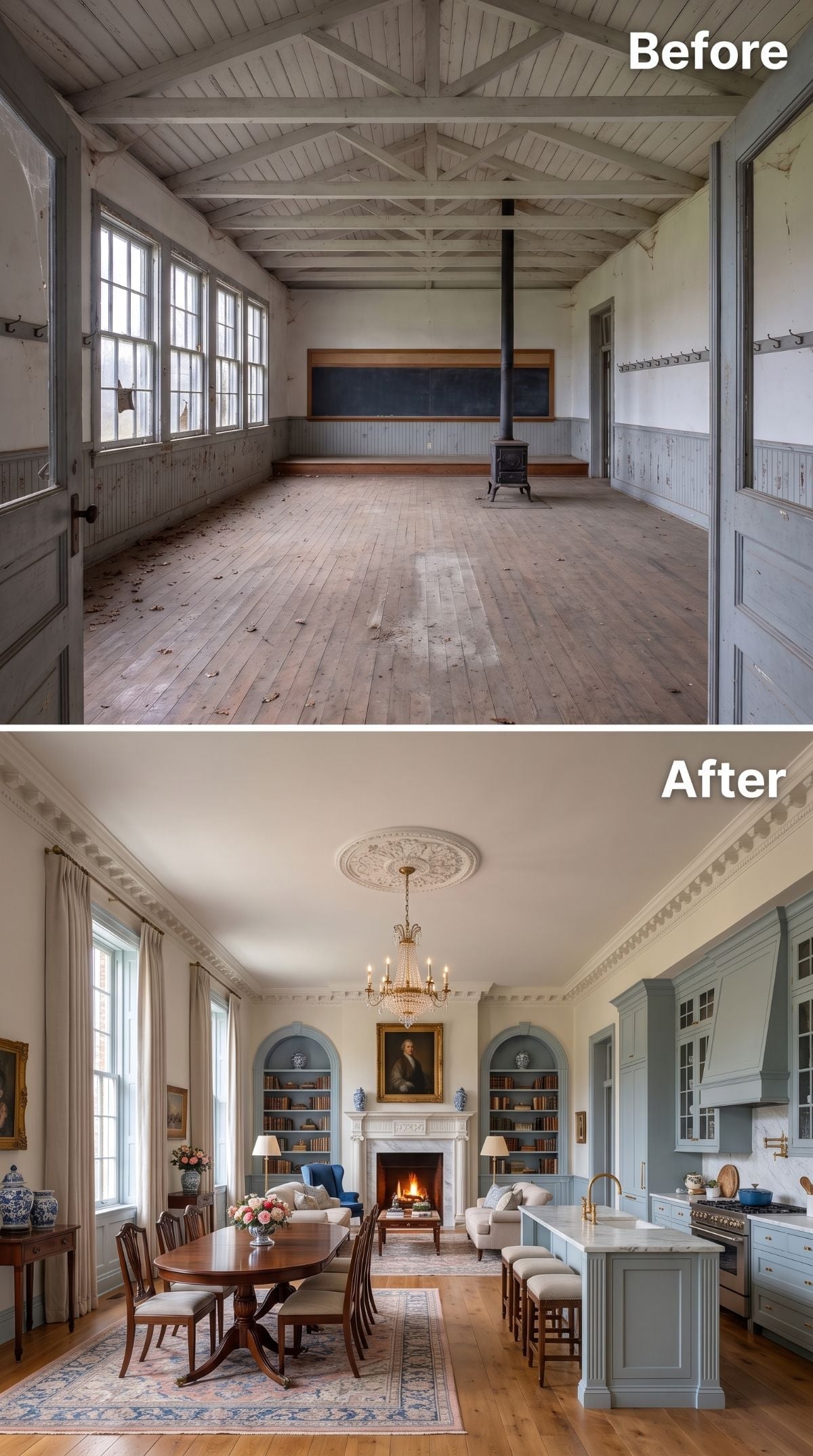 Chalk Dust to Crown Molding: One Schoolhouse, One Very Georgian Afterlife
